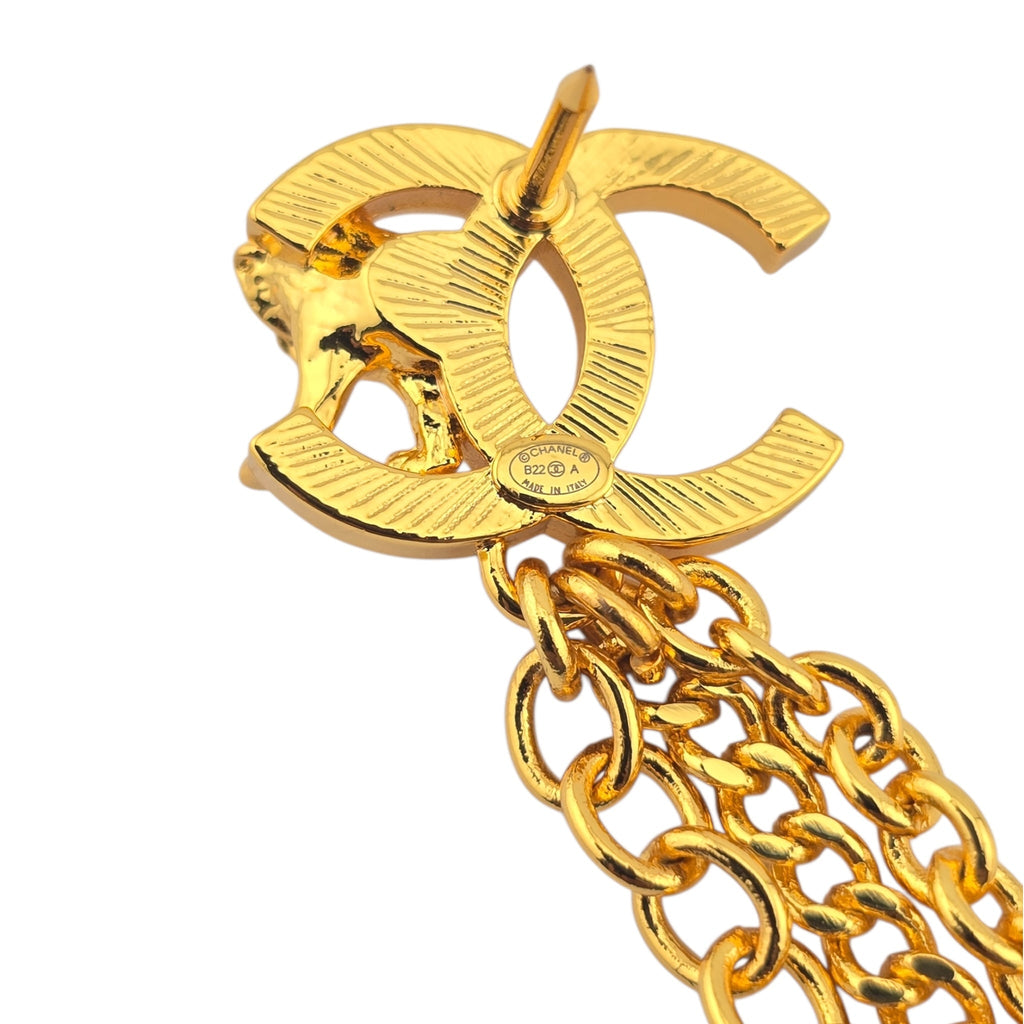 Chanel Gold Lion Chain Brooch 2022 CHANEL