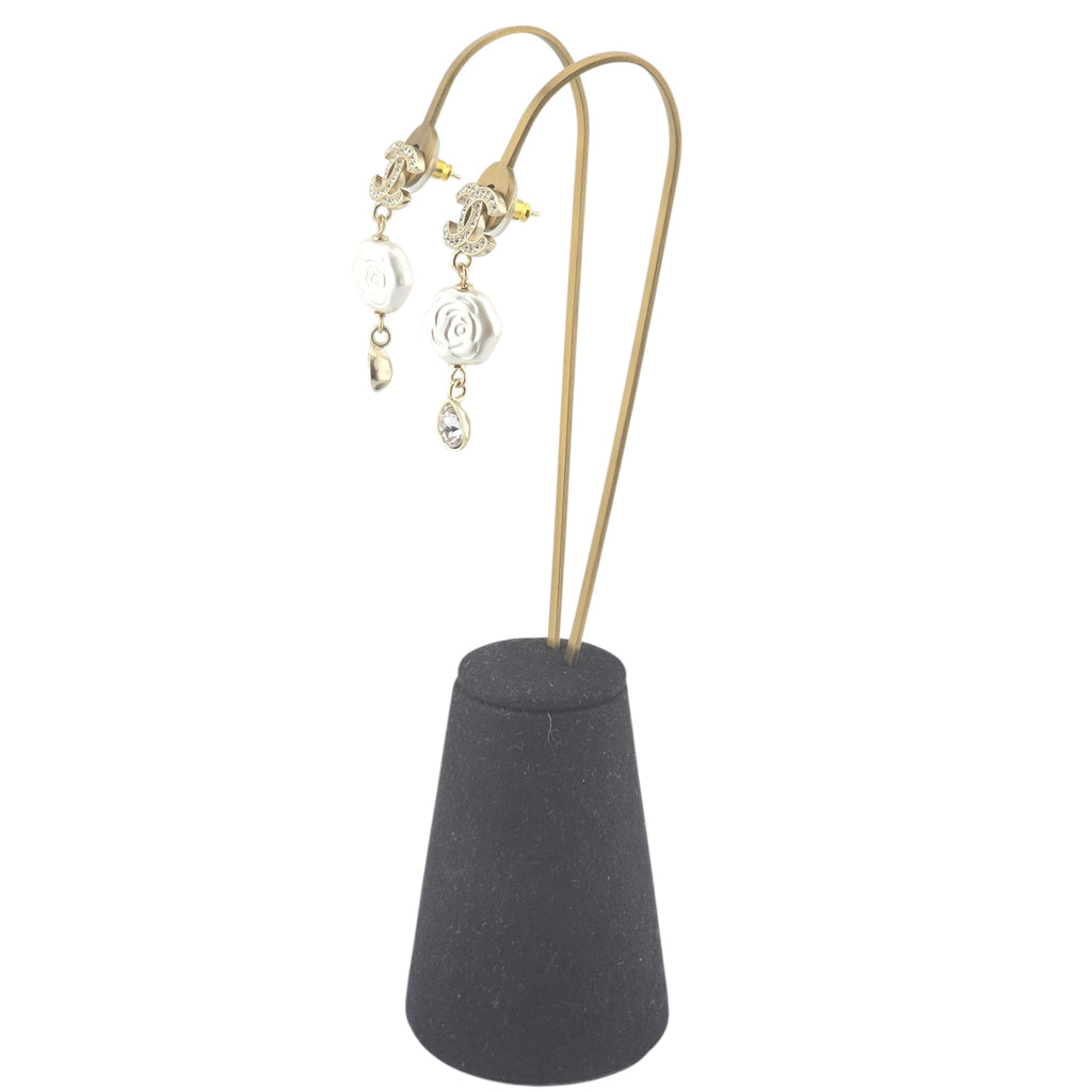Chanel CC Drop White Resin Earrings 2025 CHANEL