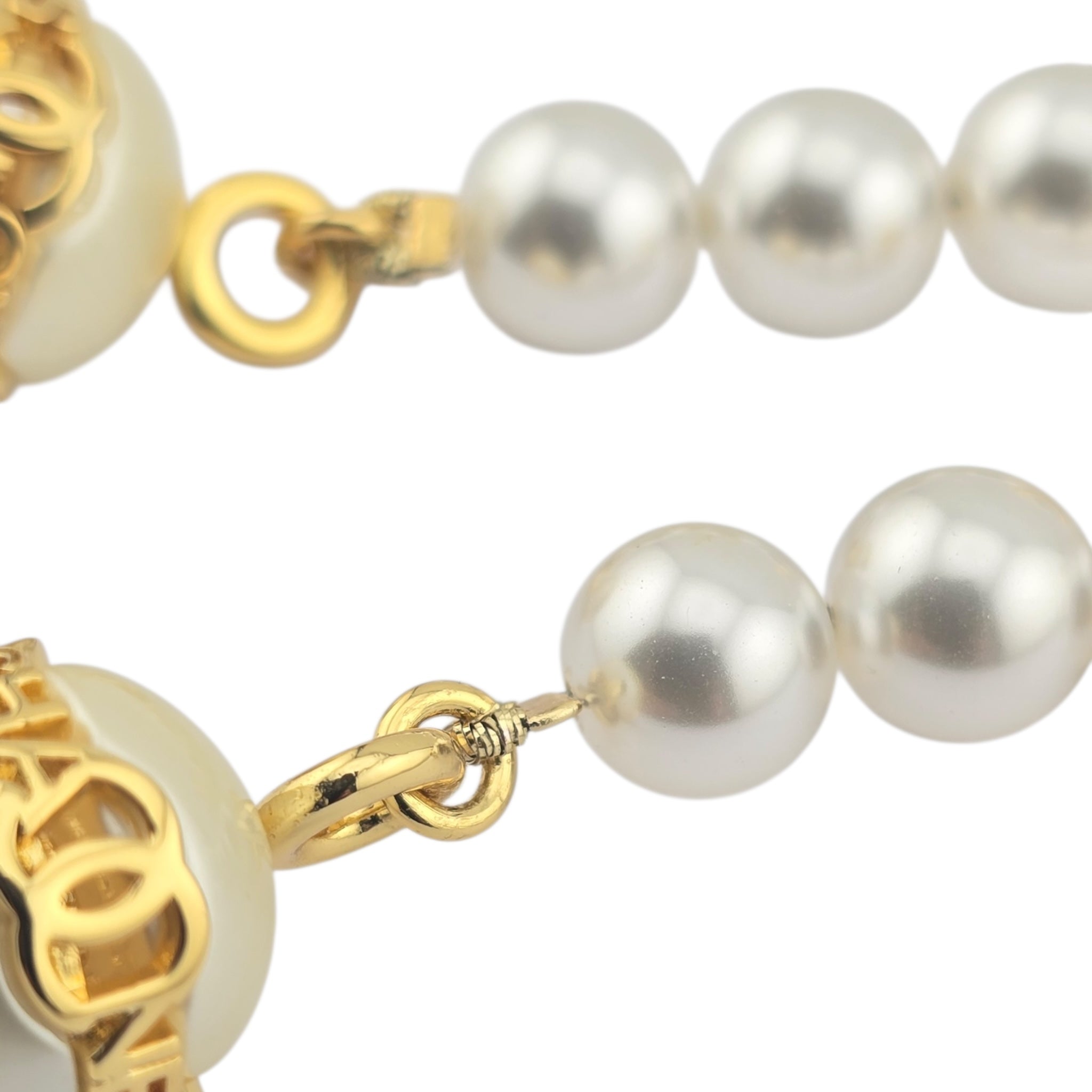 Chanel Gold Faux Pearl Dangle Earrings 2023 CHANEL