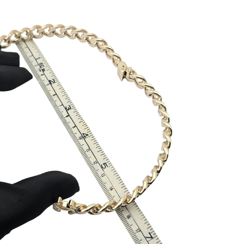 Chanel CC Metal Chain Link Choker Gold Necklace L 2022 CHANEL