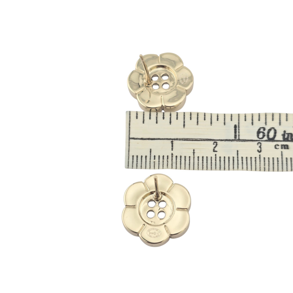 Chanel Logo Button Gold Earrings 2025 CHANEL