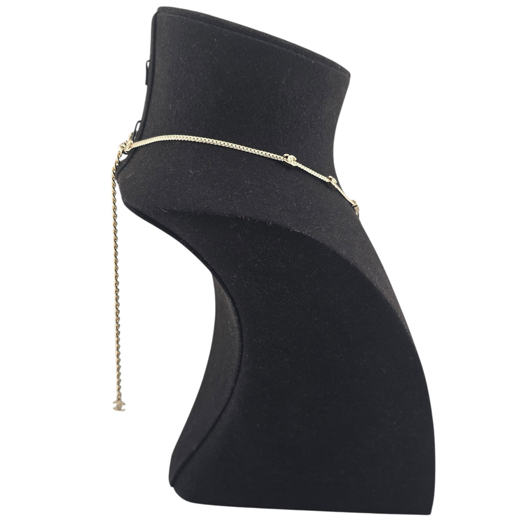 Chanel CC Thin Necklace Gold 2024 CHANEL