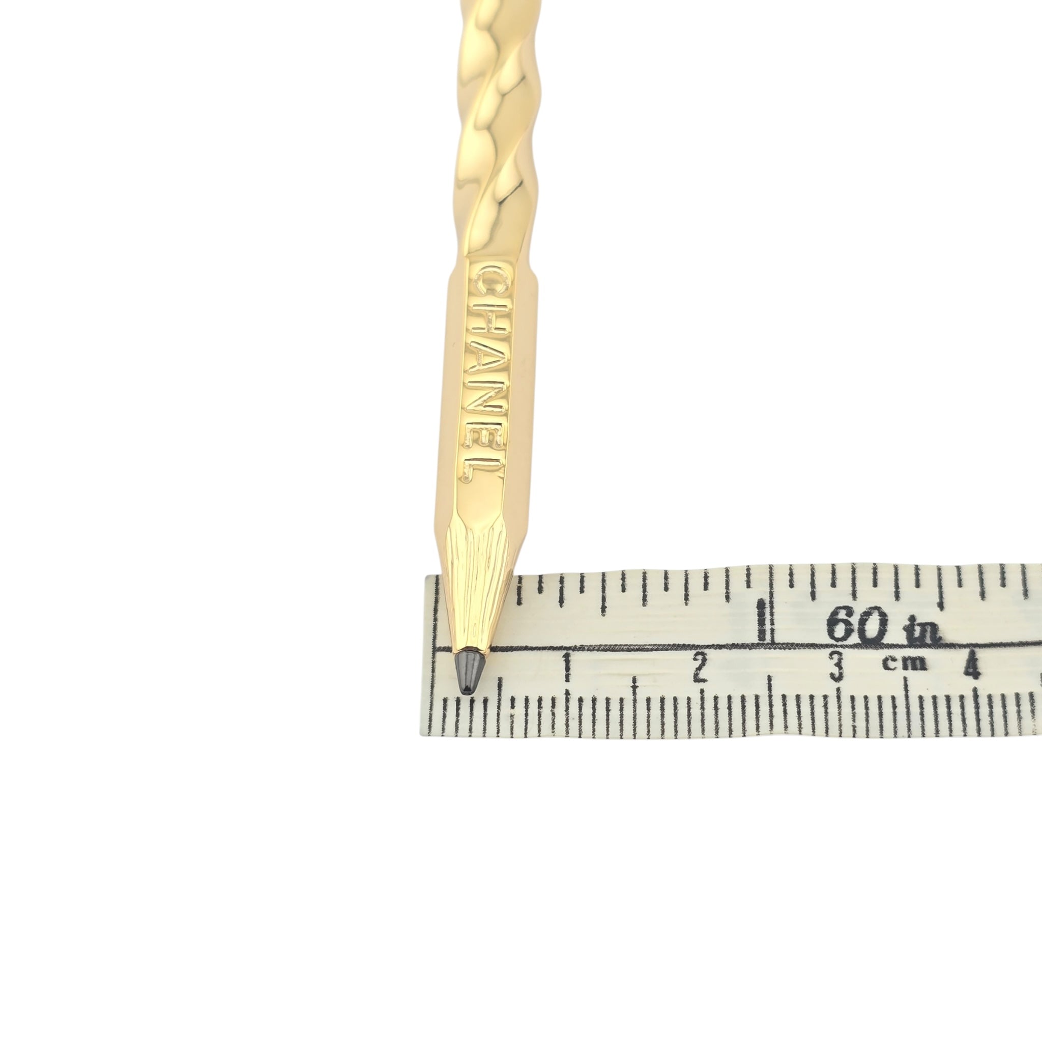 Chanel CC Gold Pencil Pendant Necklace 2025 CHANEL