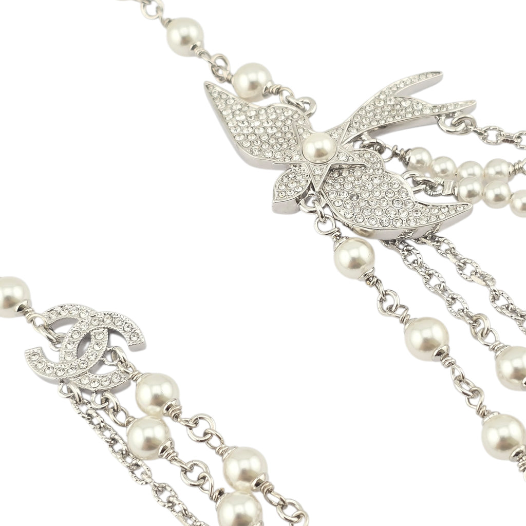 Chanel CC Silver Bird Long Belt / Necklace SS25 CHANEL