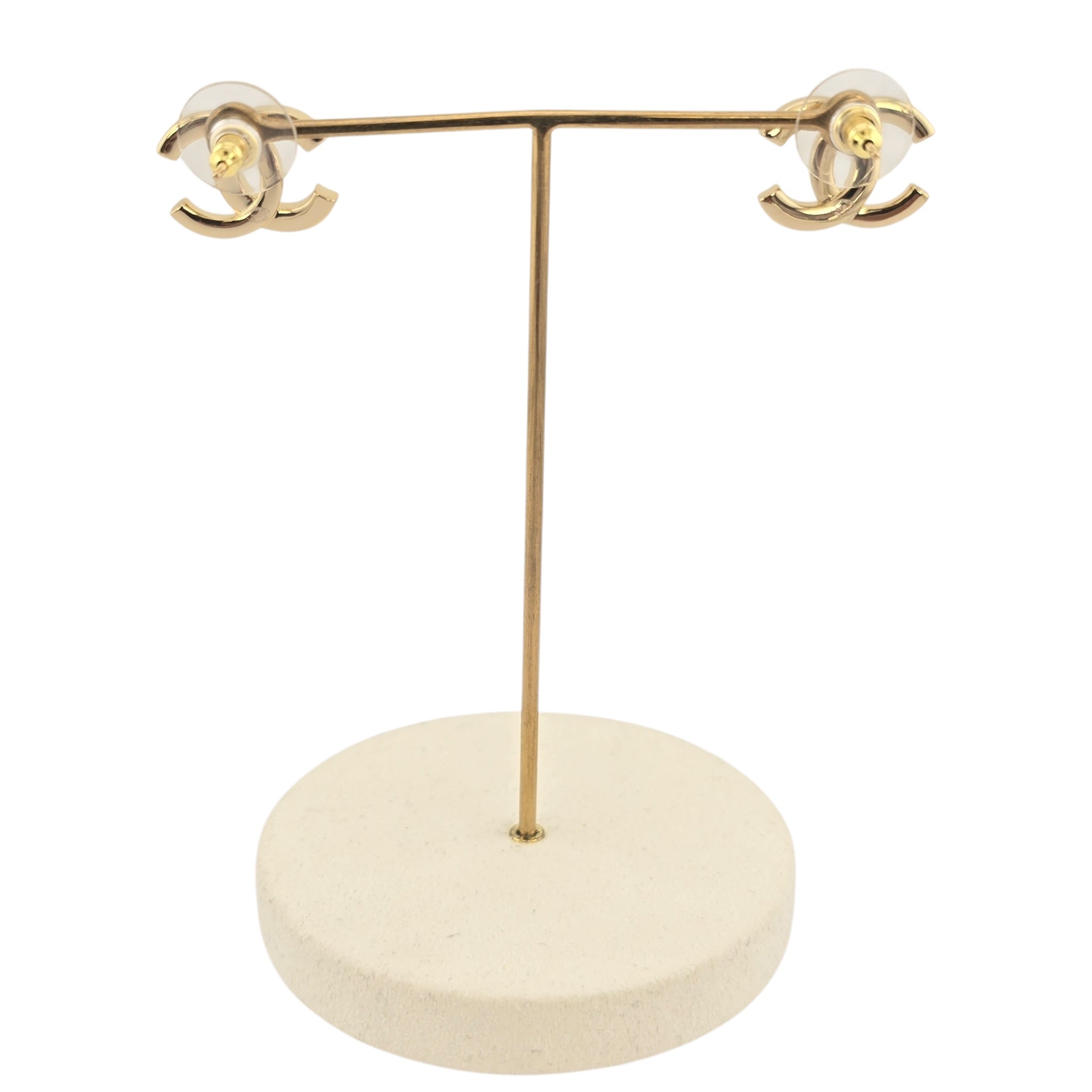 Chanel CC Gold Stud Earrings 2025 CHANEL