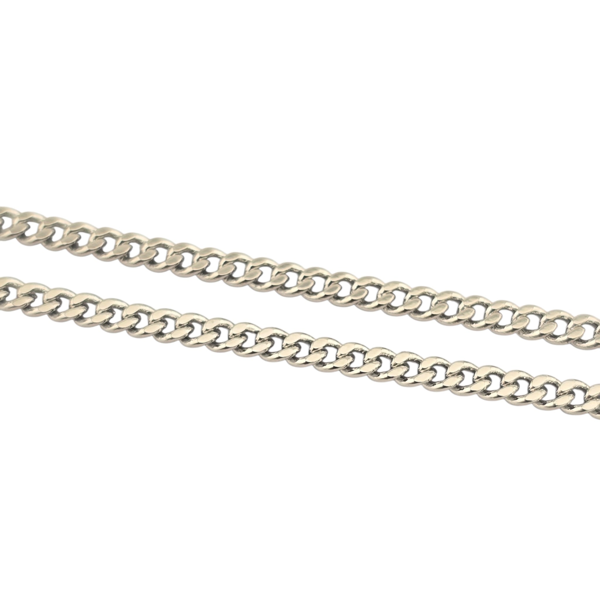 Chanel CC Silver Crystal Oval Pendant Necklace 2025 CHANEL