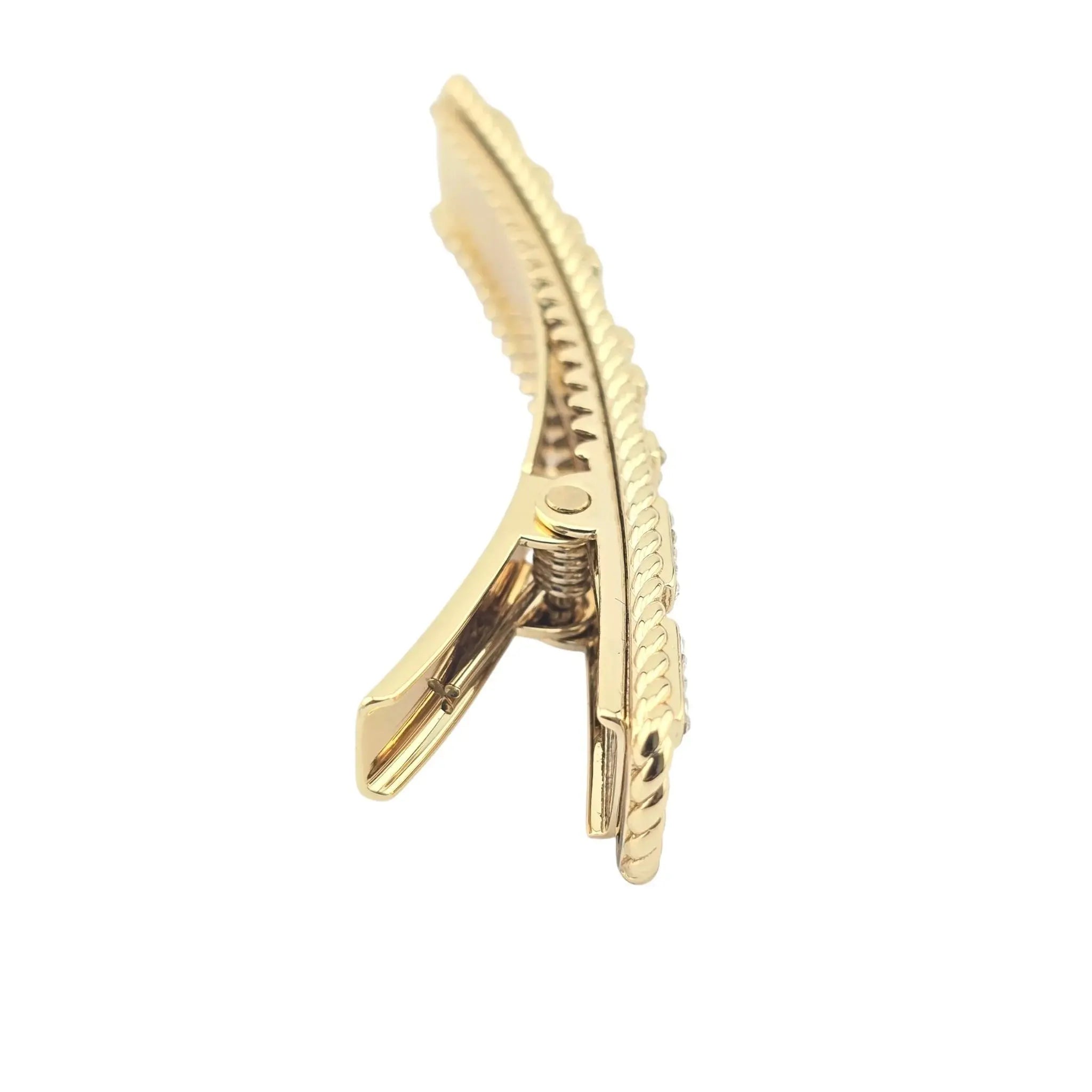 Chanel Strass Crystal Gold Hair Clip 2022 CHANEL