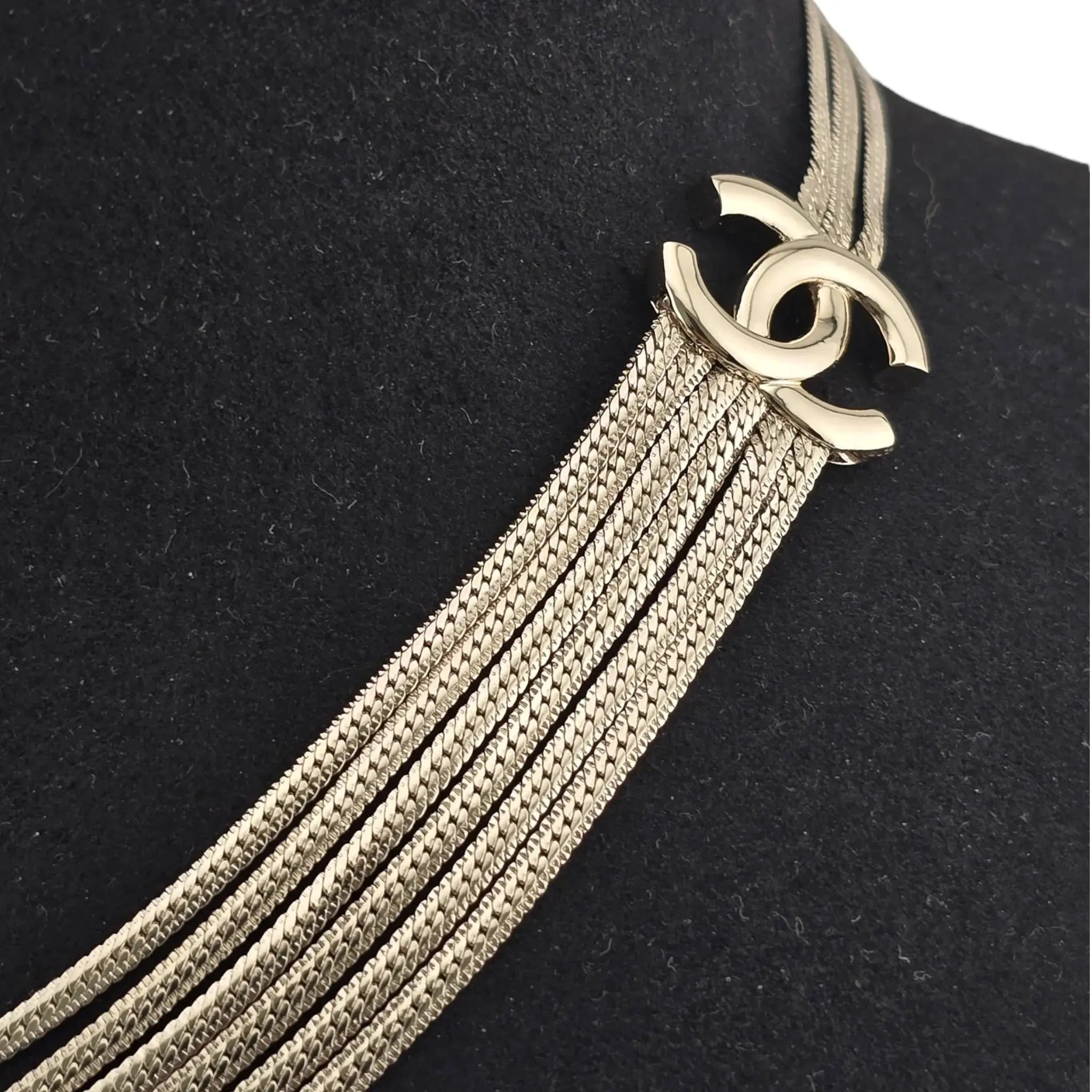 Chanel CC Gold Layer Necklace 2022 CHANEL