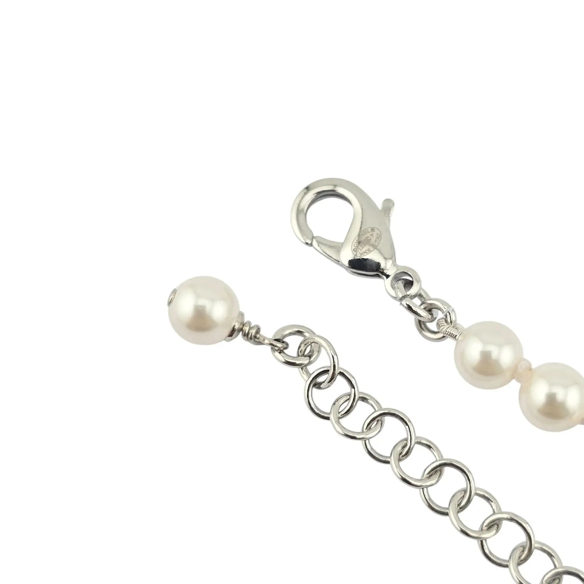 Chanel CC Long Faux Pearl Green Necklace 2023 CHANEL