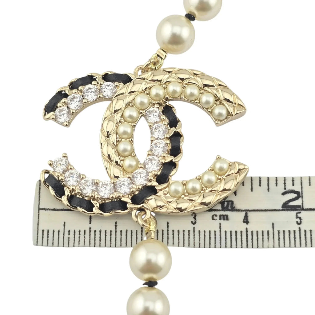 Chanel CC Long Faux Pearl Necklace 2022 CHANEL