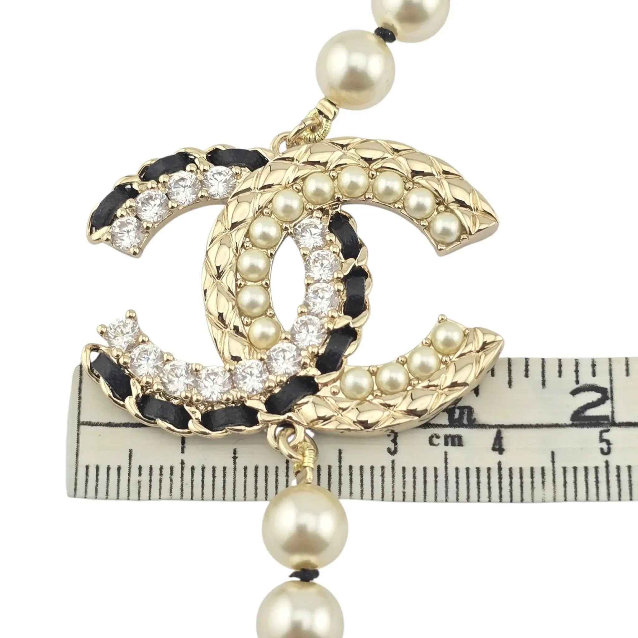 Chanel CC Long Faux Pearl Necklace 2022 CHANEL