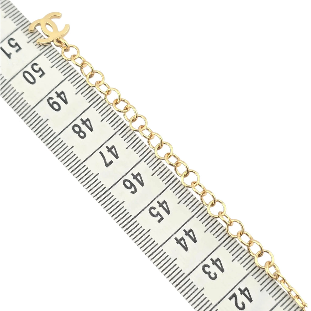 Chanel CC Round Gold Necklace 2025 CHANEL
