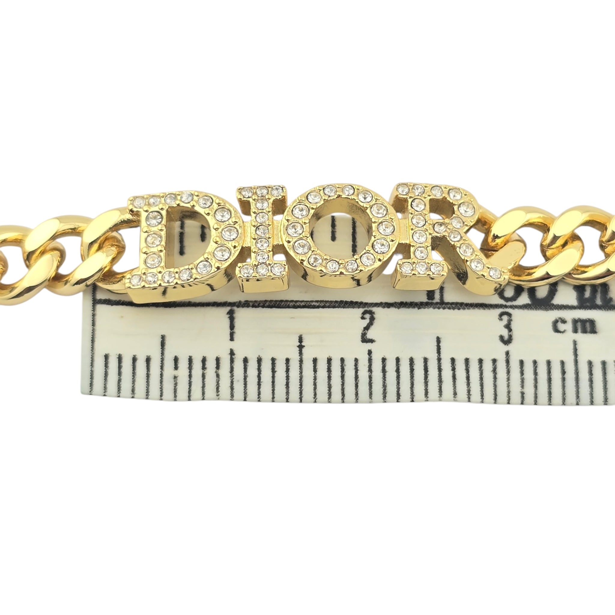 Christian Dior Metal Crystal Dio(r)evolution Choker Necklace Gold DIOR