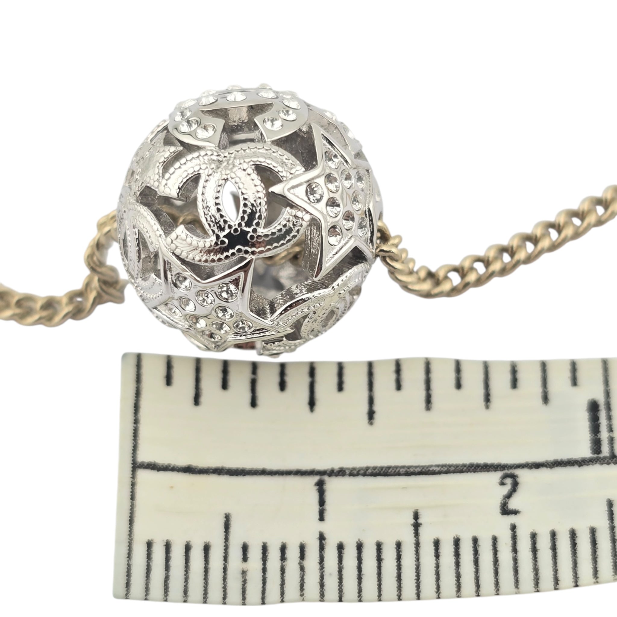 Chanel CC Ball Pendant Gold Necklace 2025 CHANEL