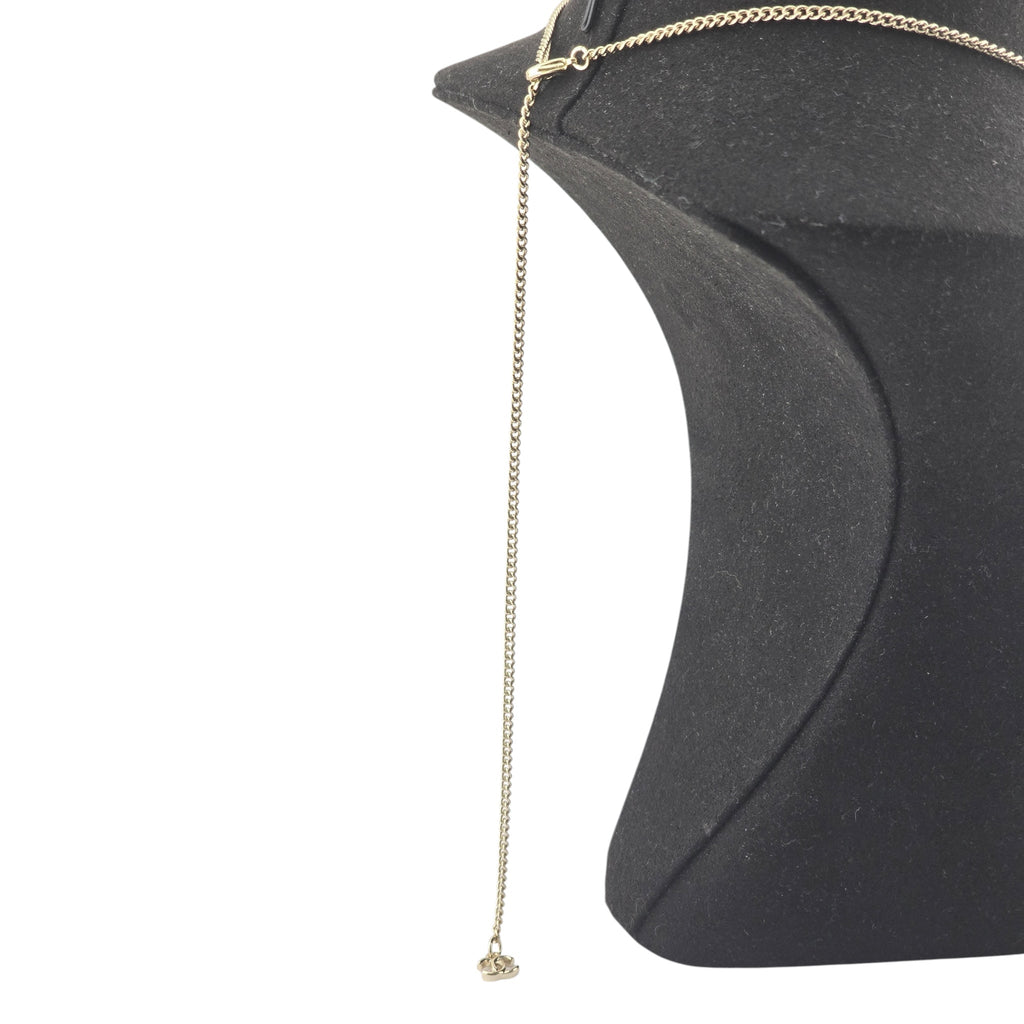 Chanel CC Round Gold Pendant Necklace 2025 CHANEL