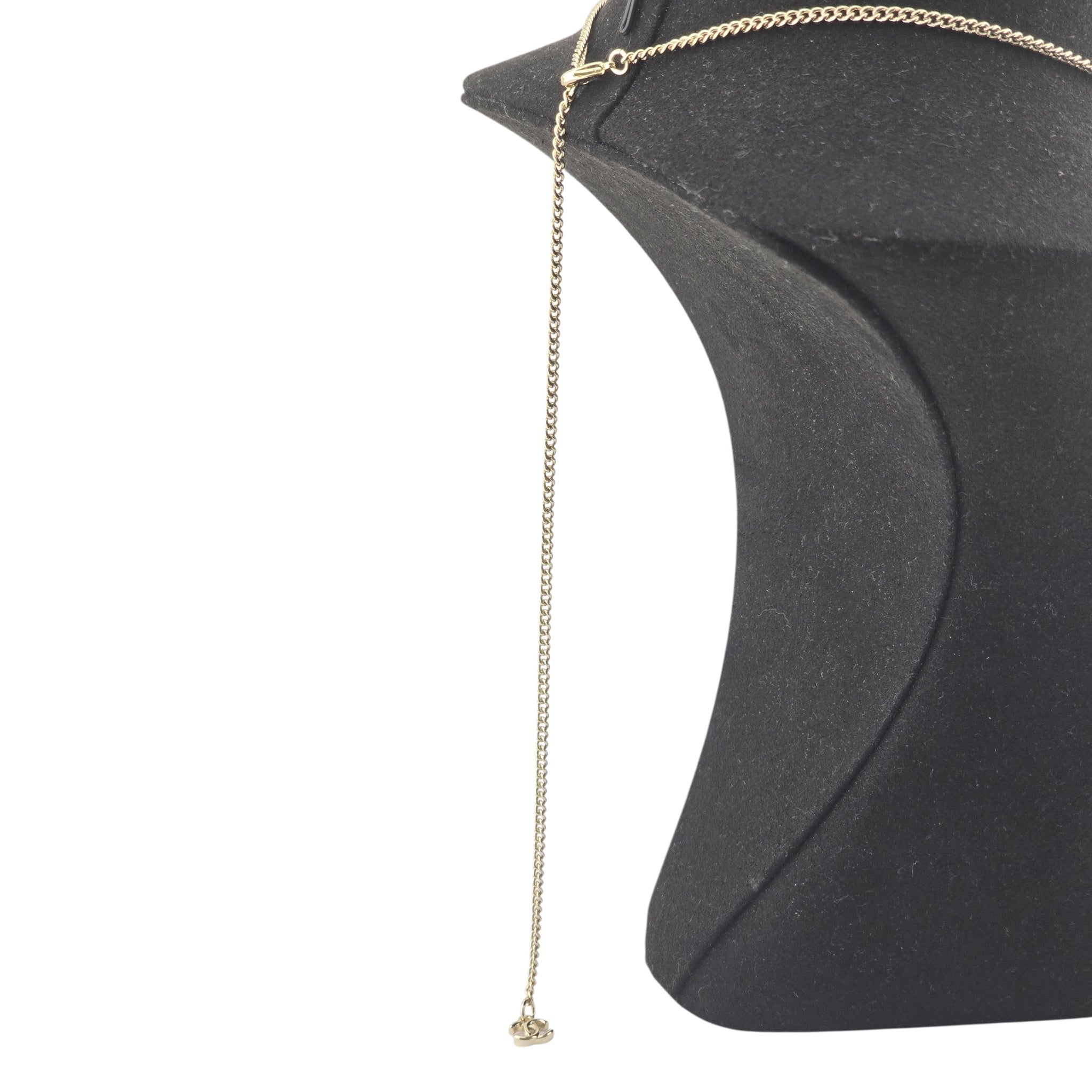 Chanel CC Round Gold Pendant Necklace 2025 CHANEL