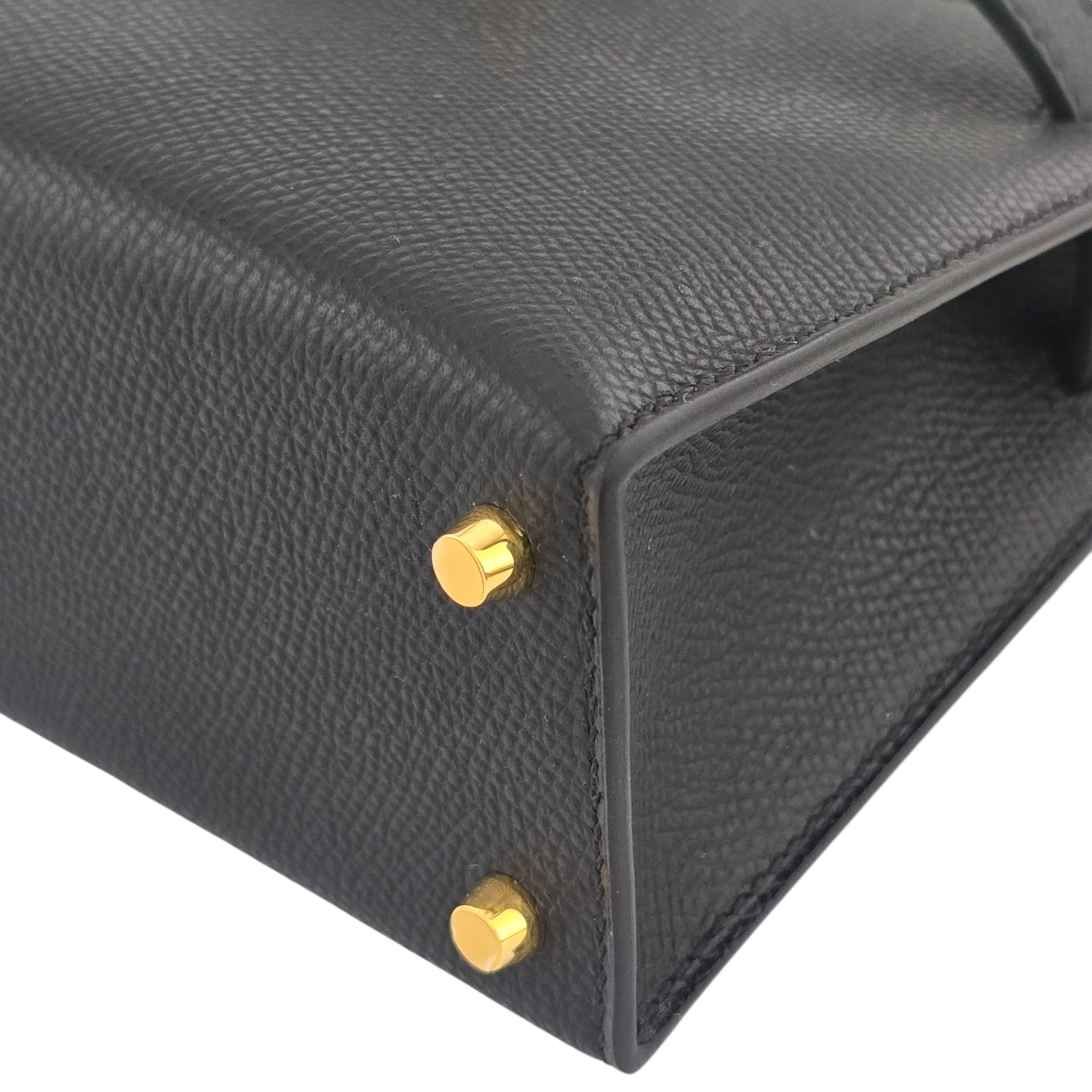 Hermes Mini Kelly II Epsom Noir Gold Hardware Bag HERMES