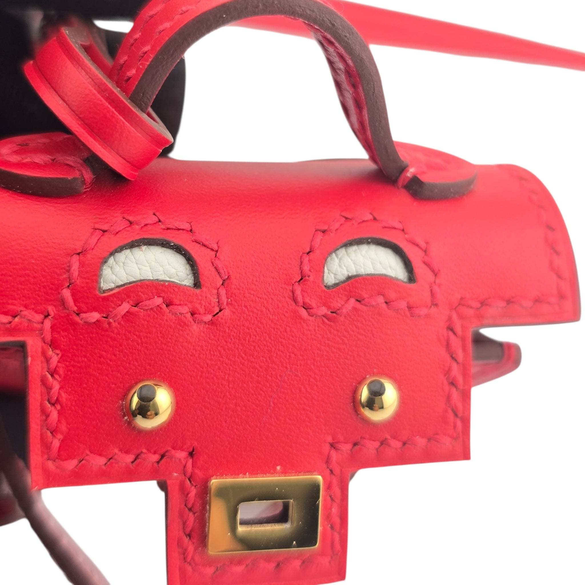 Hermes Quelle Idole Kelly Doll Bag Charm Sanguine