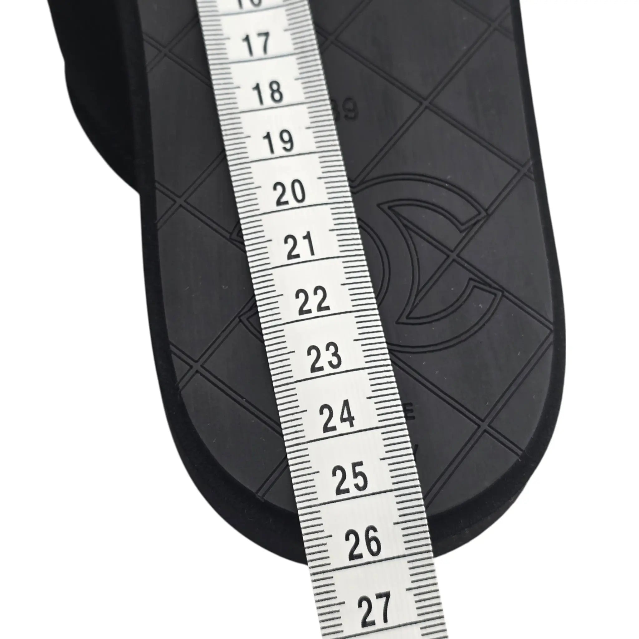 Chanel CC Black Fabric Thong Sandals 39 UK6 CHANEL