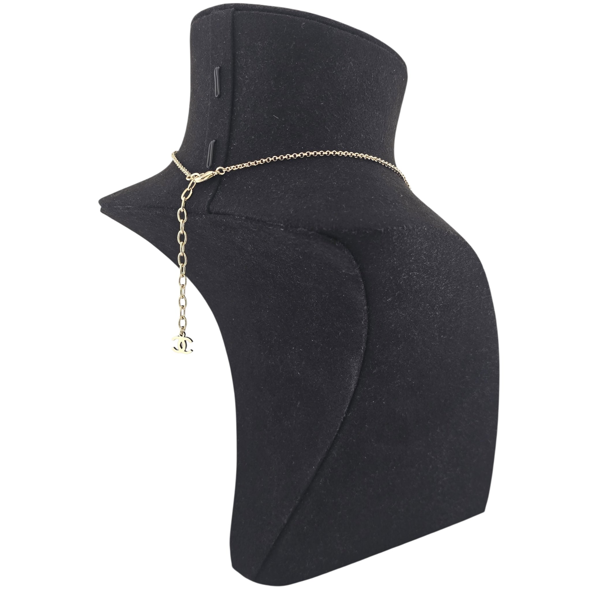 Chanel CC Gold Drop Pendant Necklace 2025