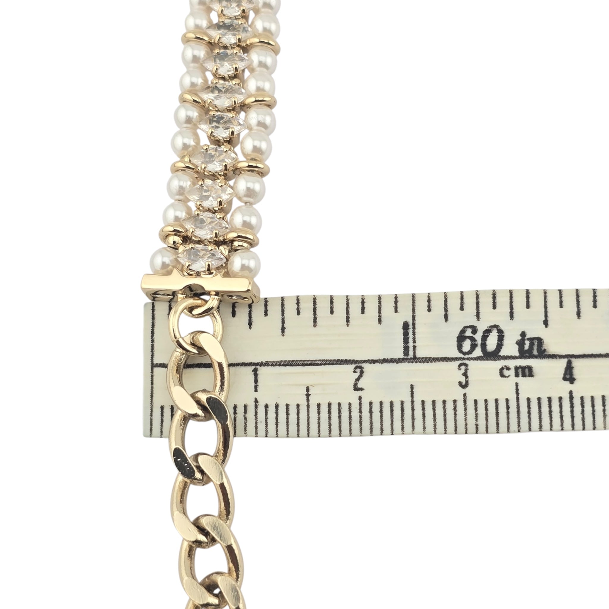 Chanel CC Faux Pearl Crystal Choker 2022