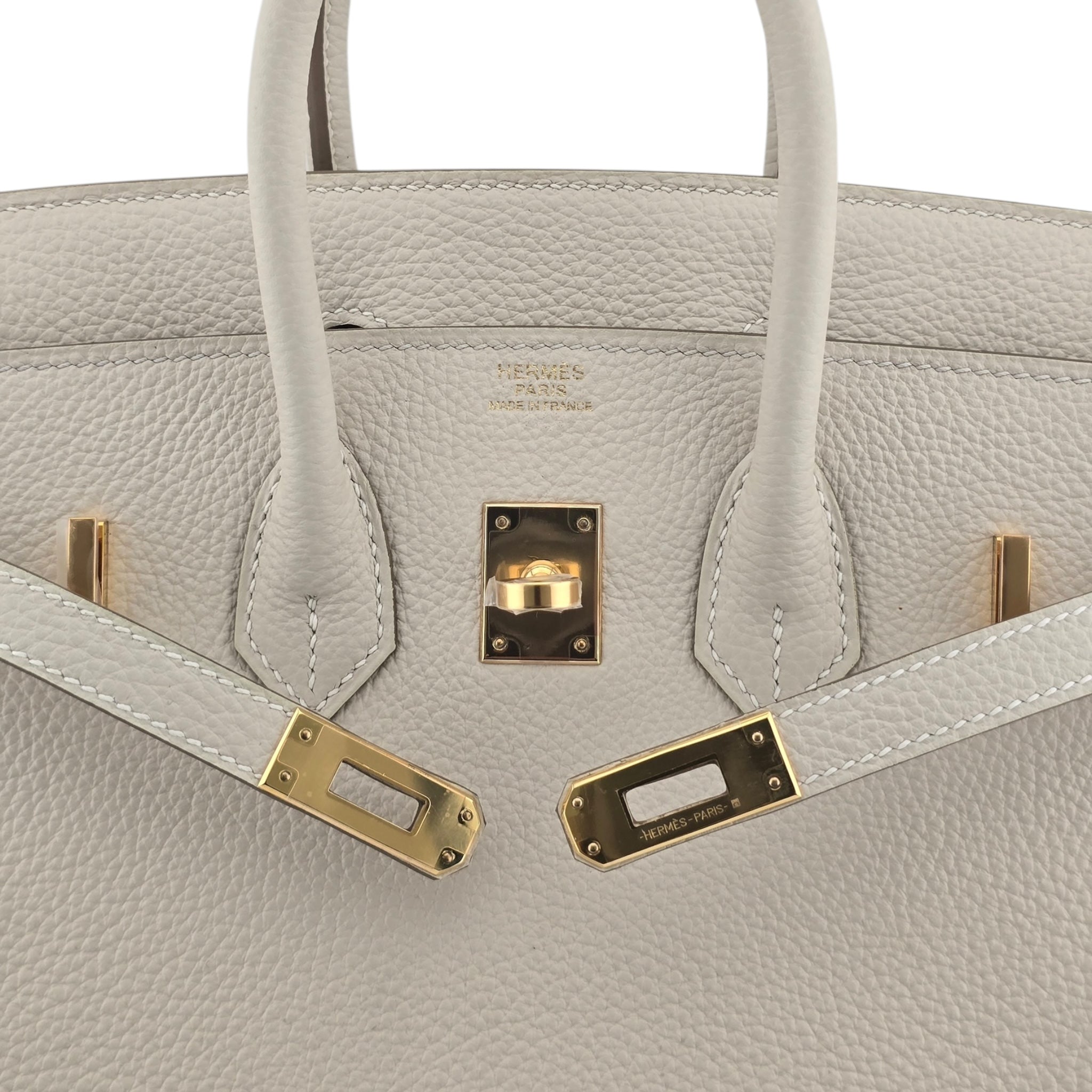 Hermes Birkin 25 Craie Togo GHW Bag