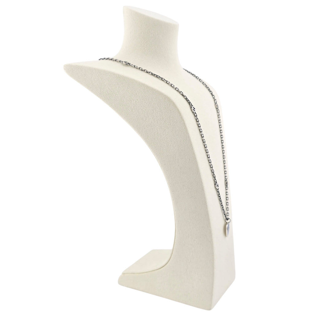 GUCCI Heart Interlocking G Silver Necklace GUCCI