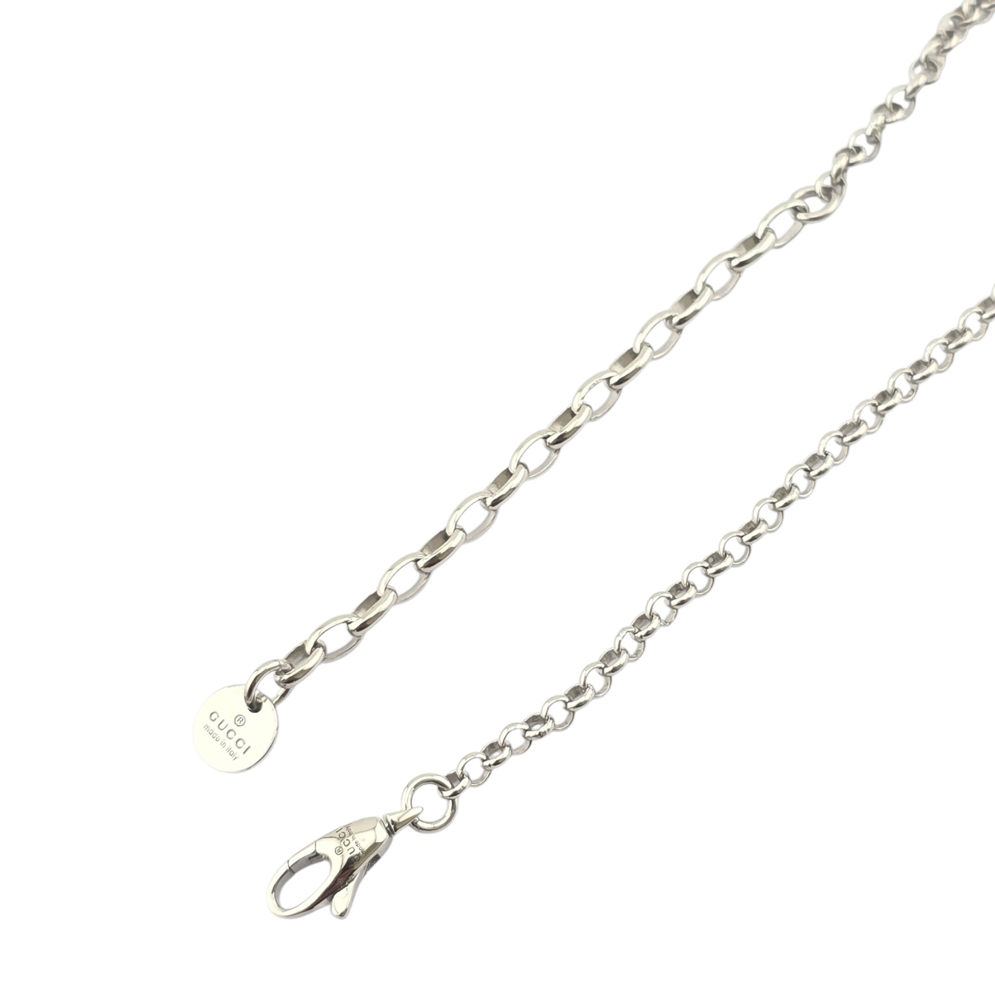 GUCCI Blind For Love Heart Sterling Silver Necklace GUCCI