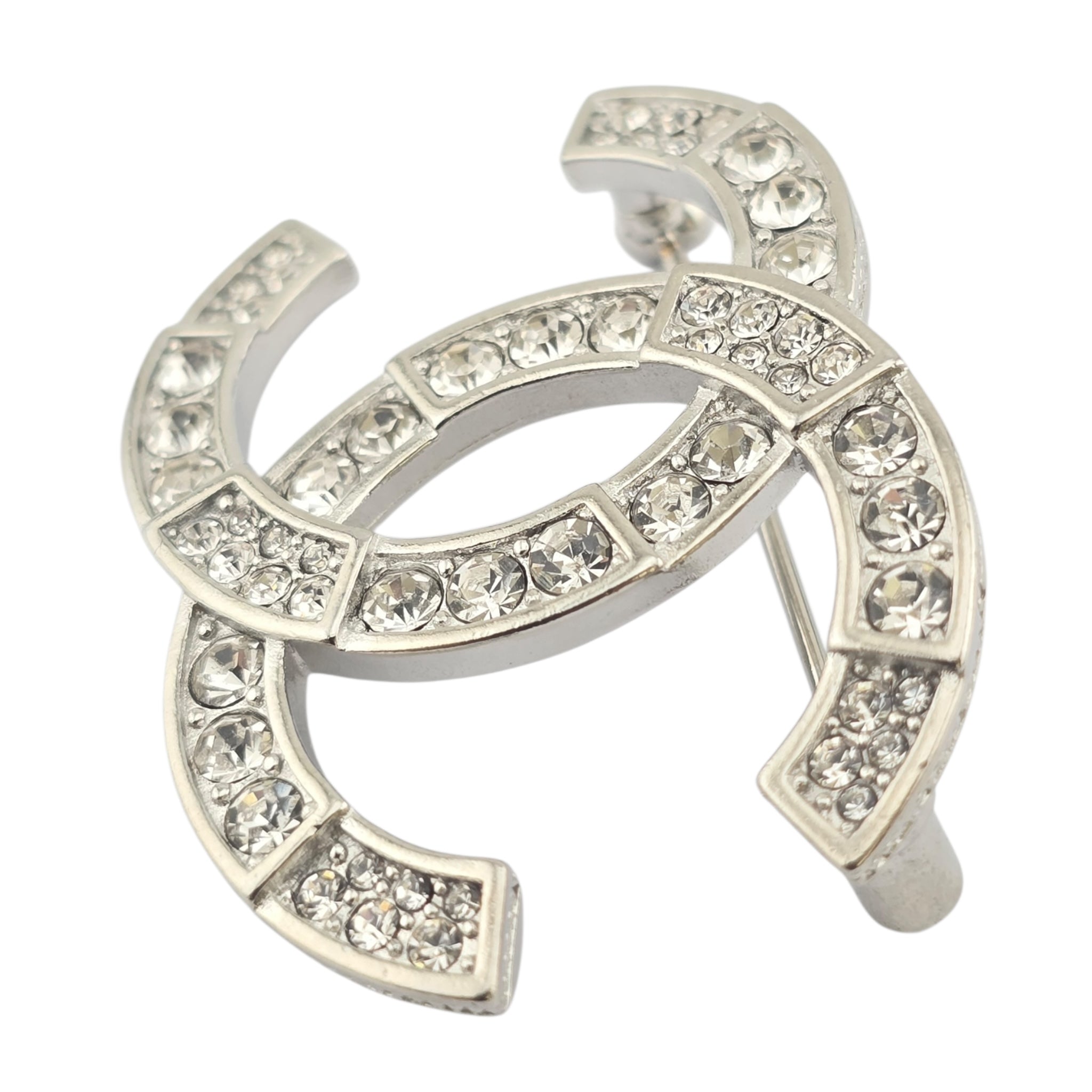 Chanel CC Silver Crystals Brooch 2020 CHANEL
