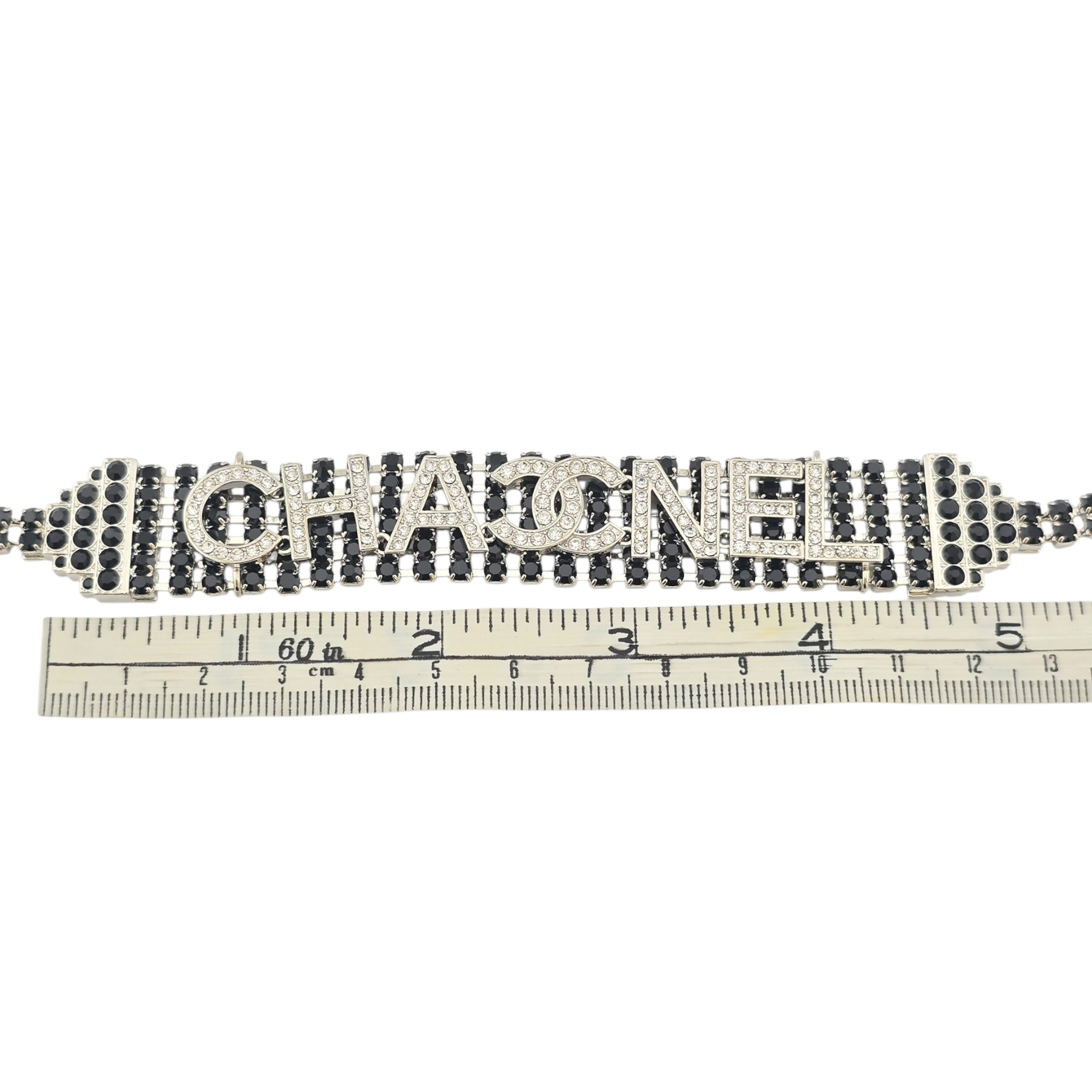 Chanel CC Black Crystal Choker Necklace 2020 CHANEL