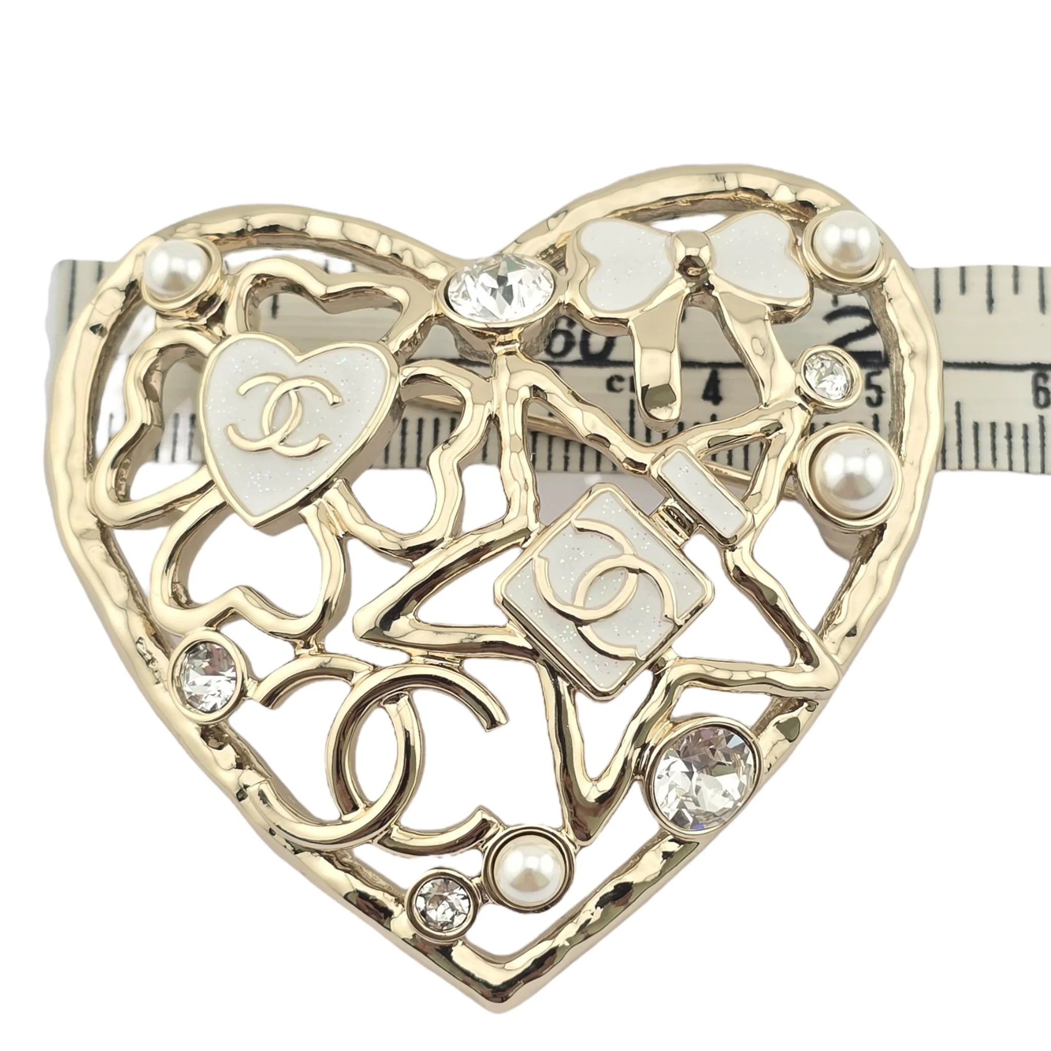 Chanel CC Heart Brooch 2025 CHANEL