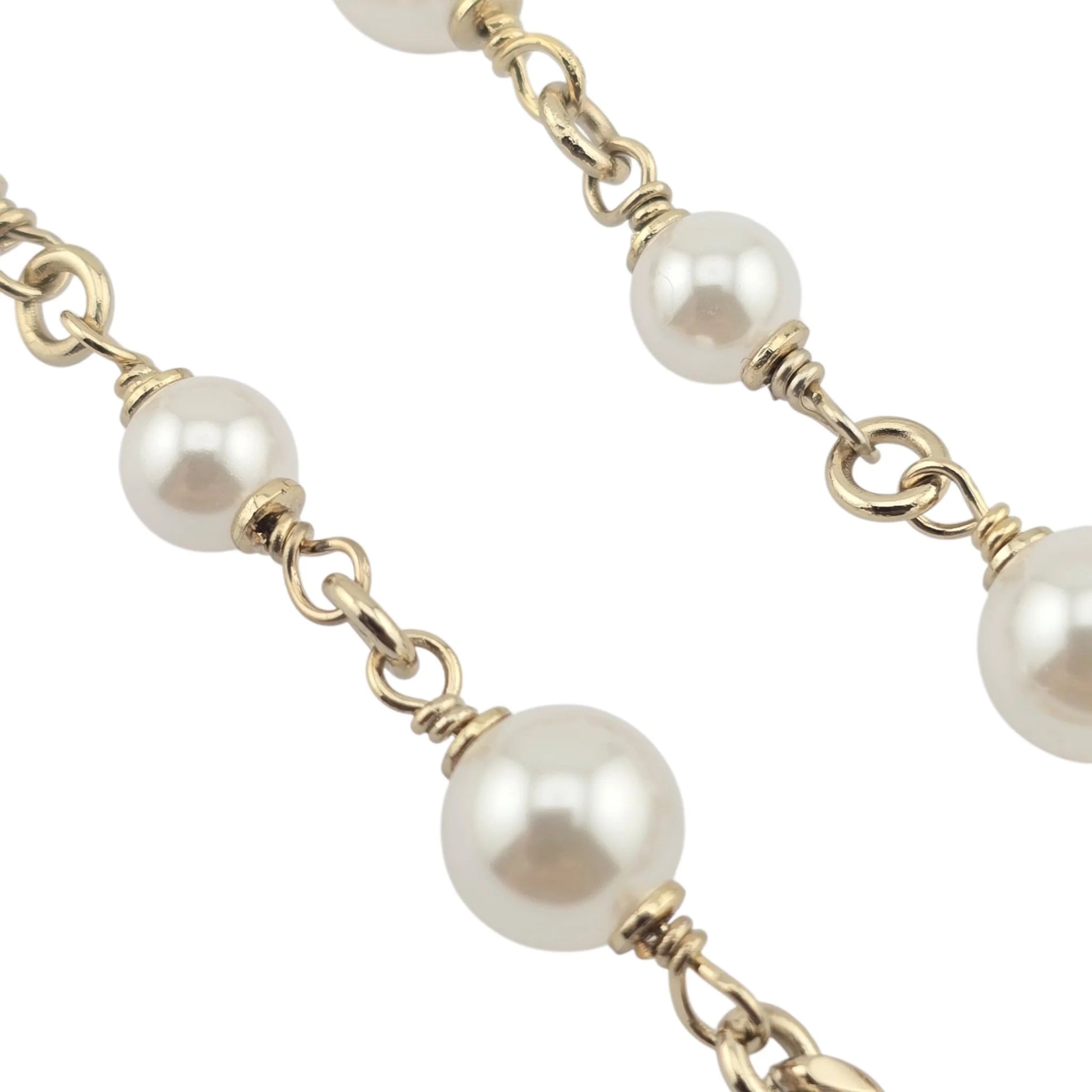 Chanel CC White Heart Long Necklace 2022 CHANEL