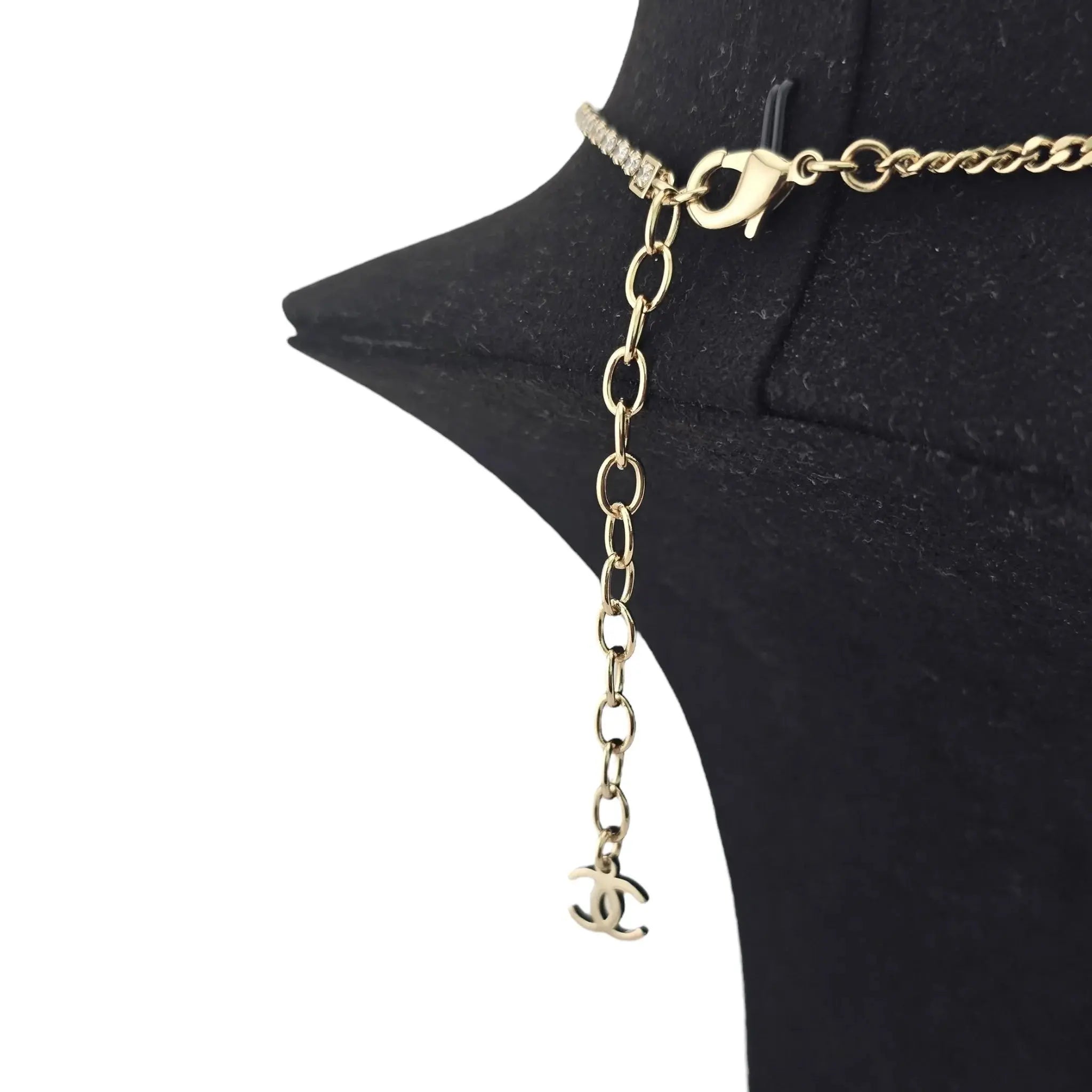 Chanel CC Gold Crystal Chain Necklace 2024 CHANEL