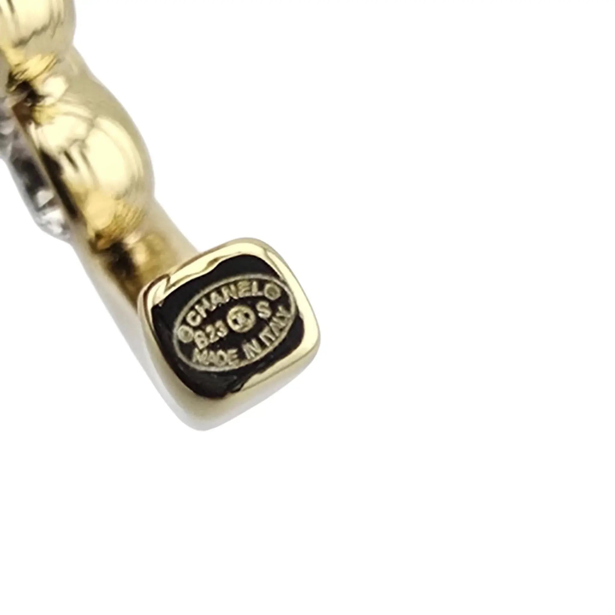 Chanel CC Crystal Gold Hoop Earrings SS23 CHANEL