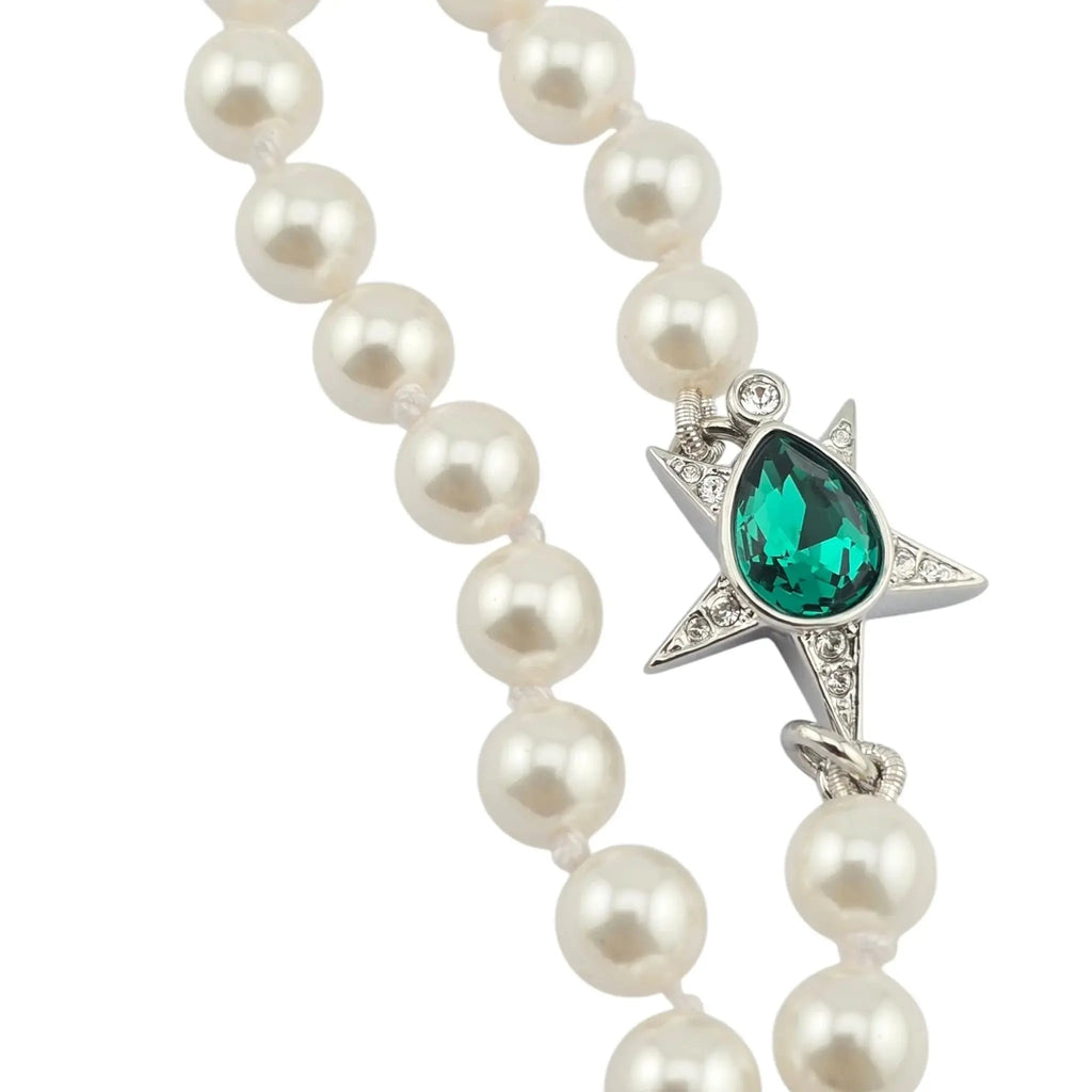 Chanel CC Long Faux Pearl Green Necklace 2023 CHANEL