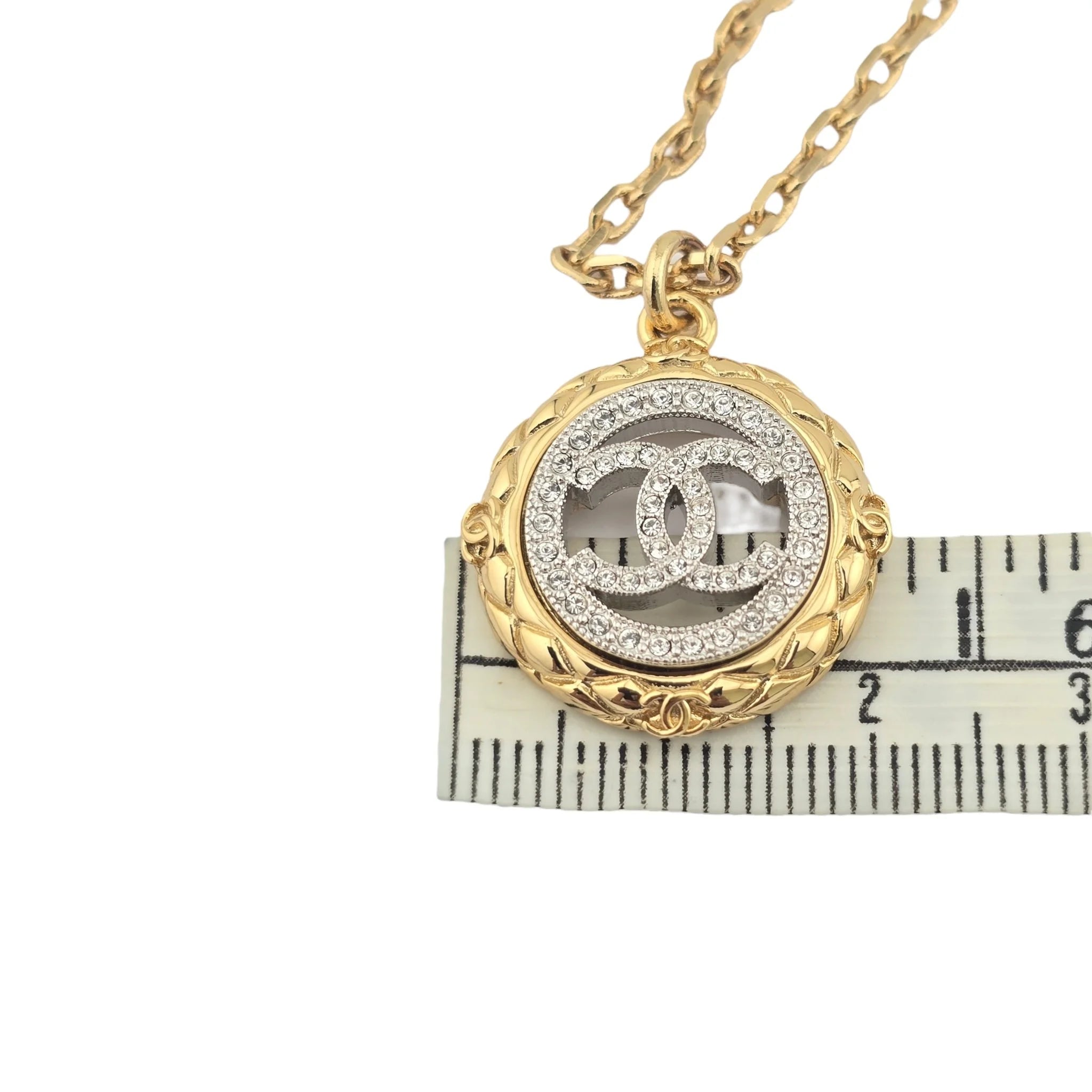 Chanel CC Round Gold Necklace 2025 CHANEL