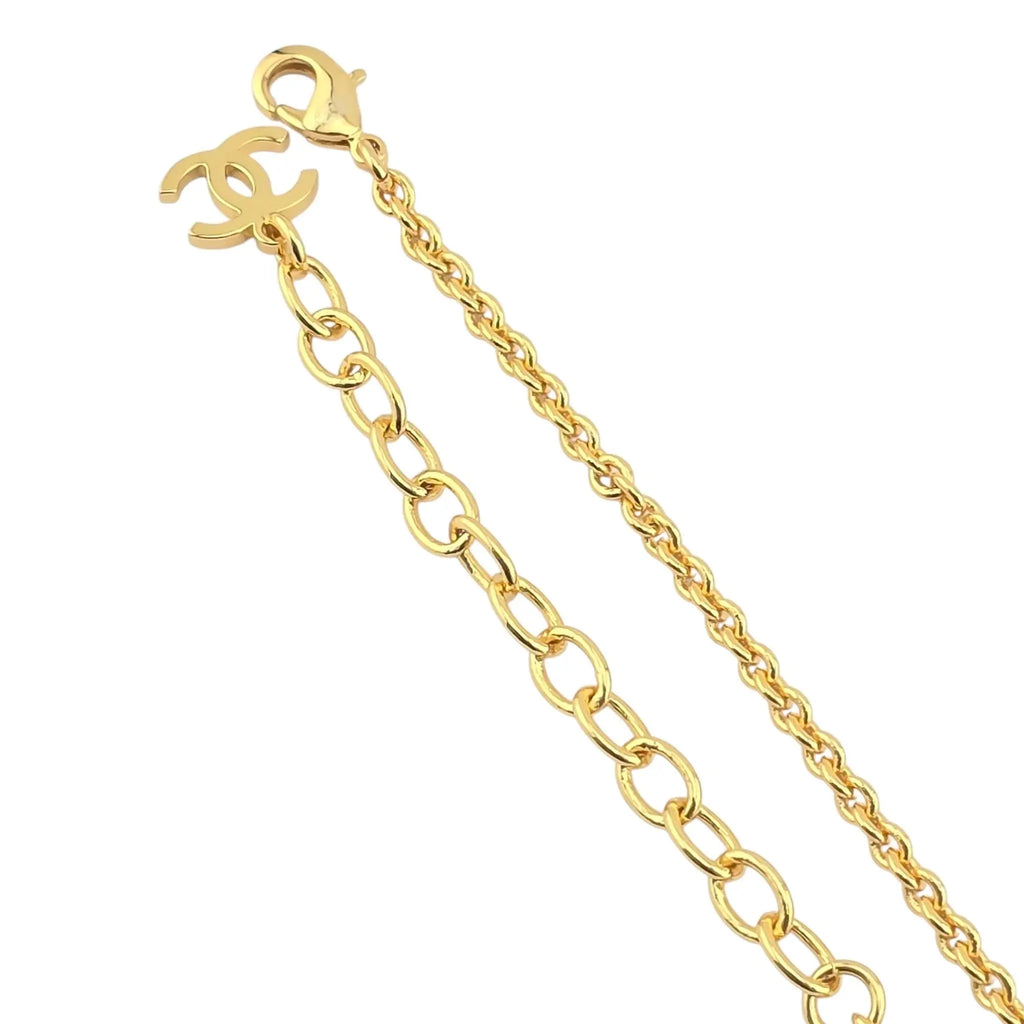 Chanel CC Pendant Gold Black Necklace 2025 CHANEL