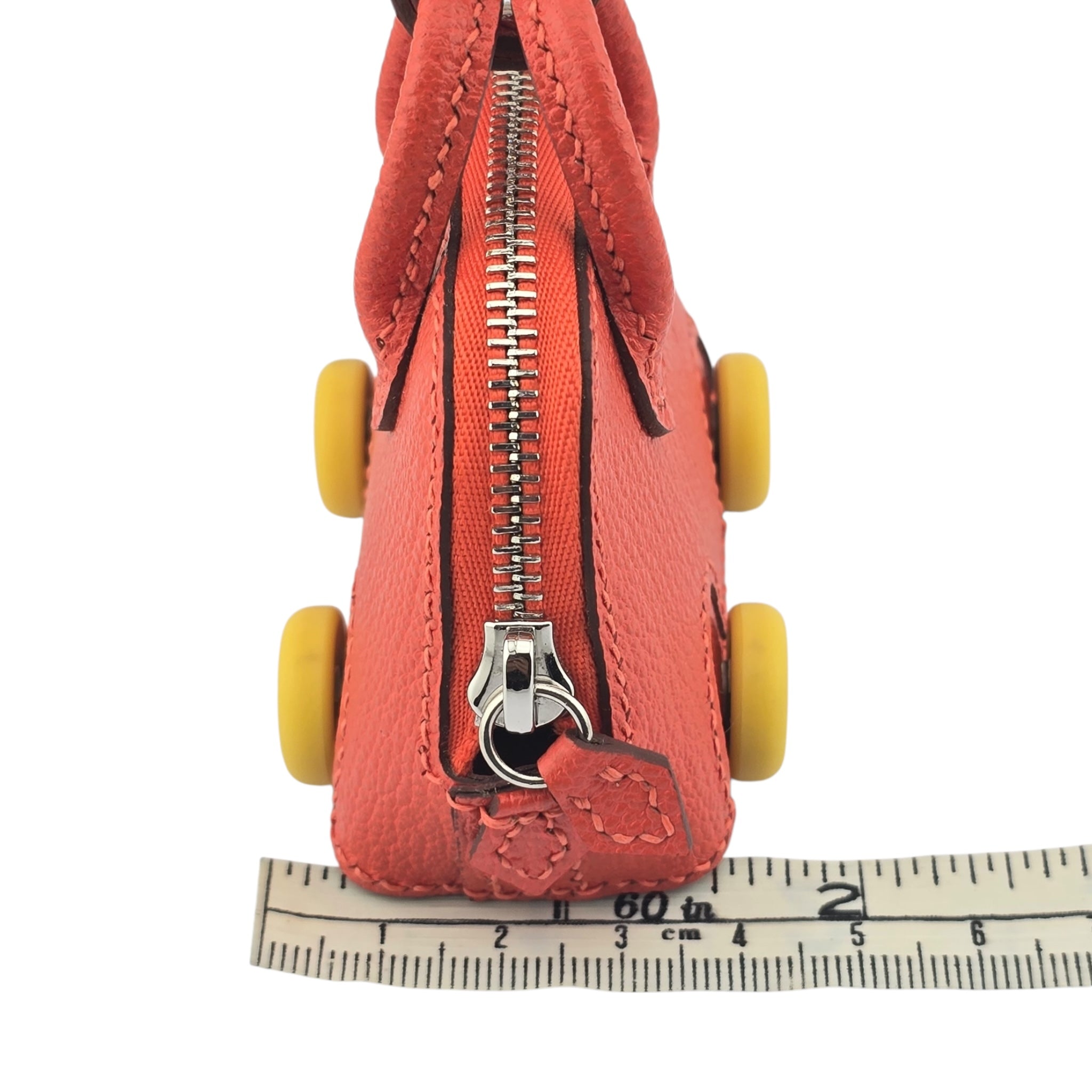 Hermes Bolide On Wheels Bag Charm Orange