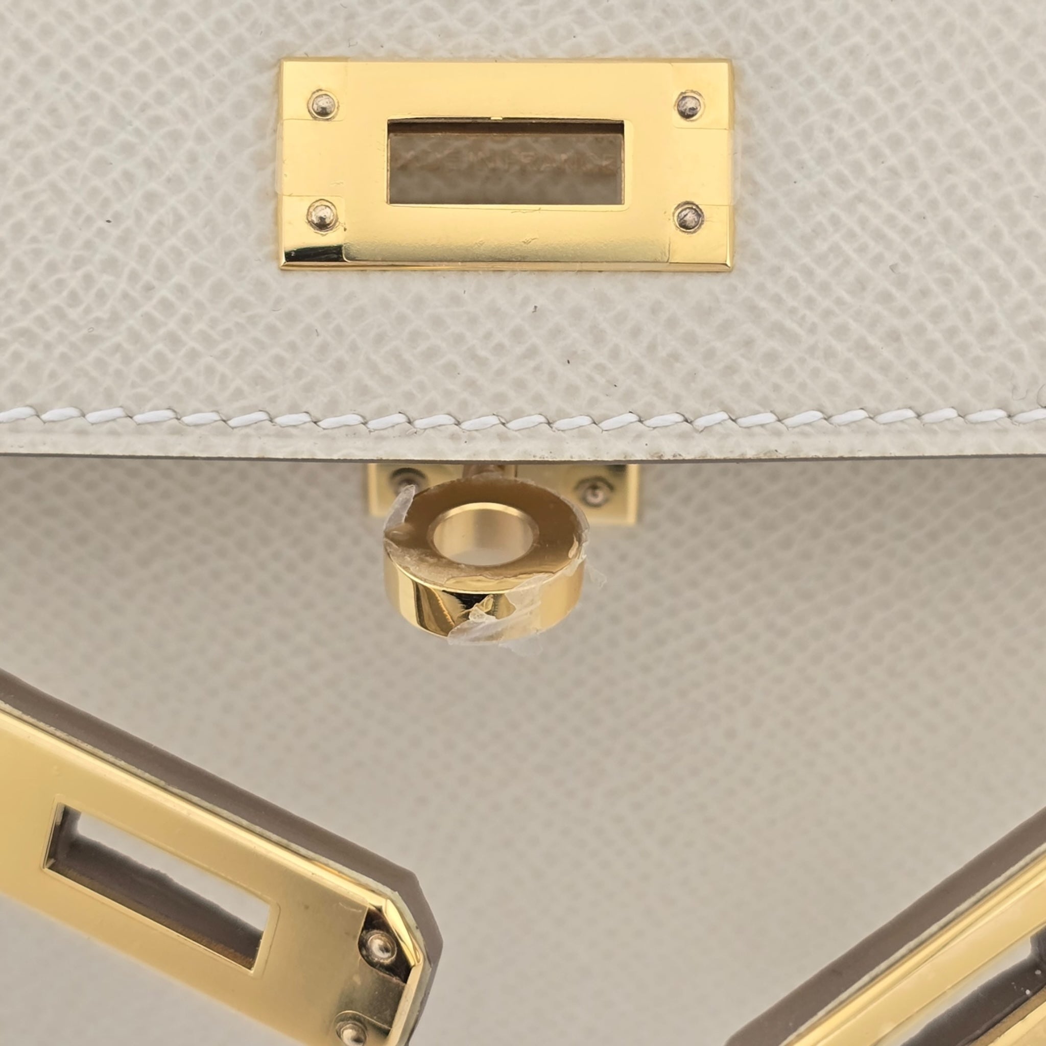 Hermes Mini Kelly II Epsom Craie Gold Hardware Bag HERMES