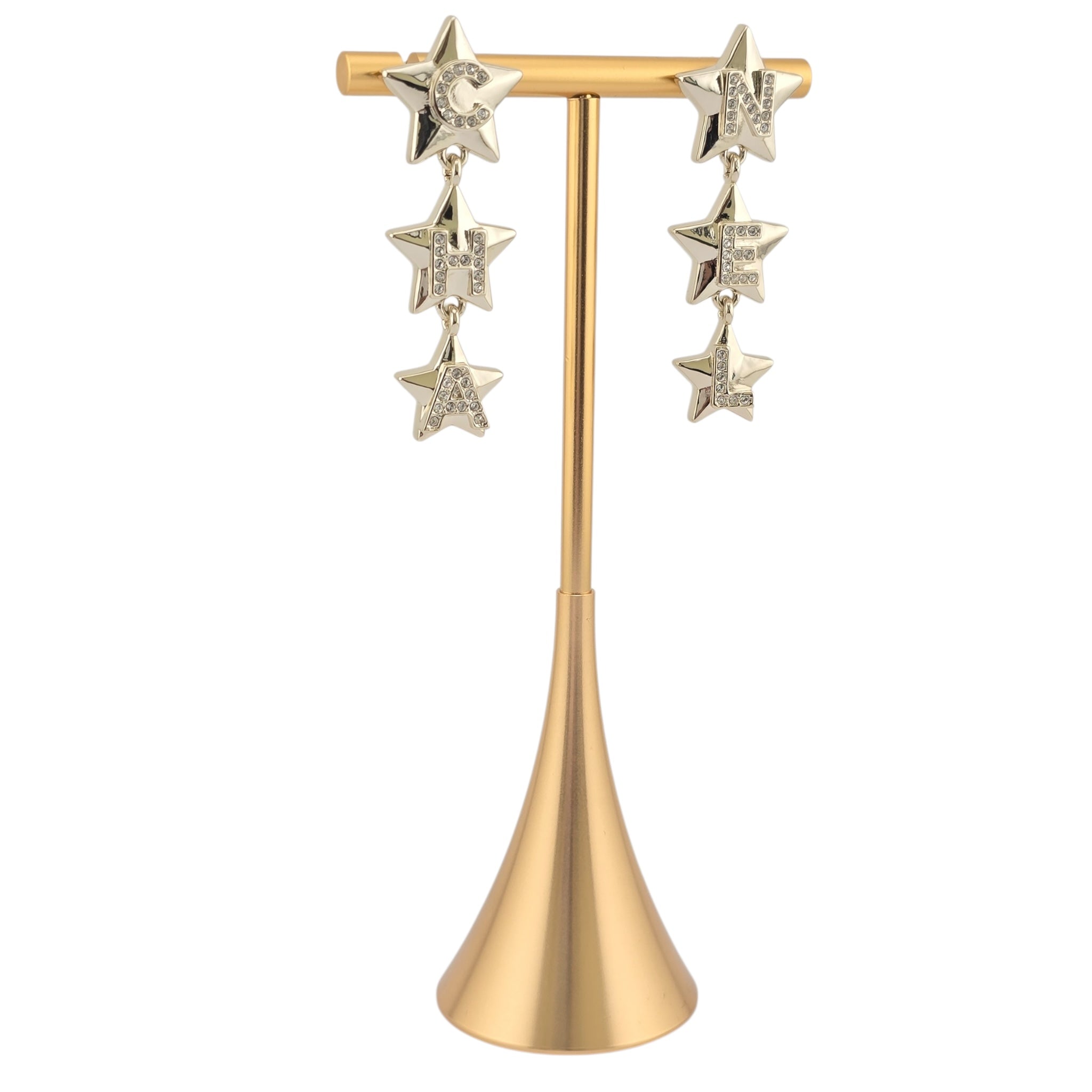 Chanel CC Gold Star Drop Earrings 2025 CHANEL
