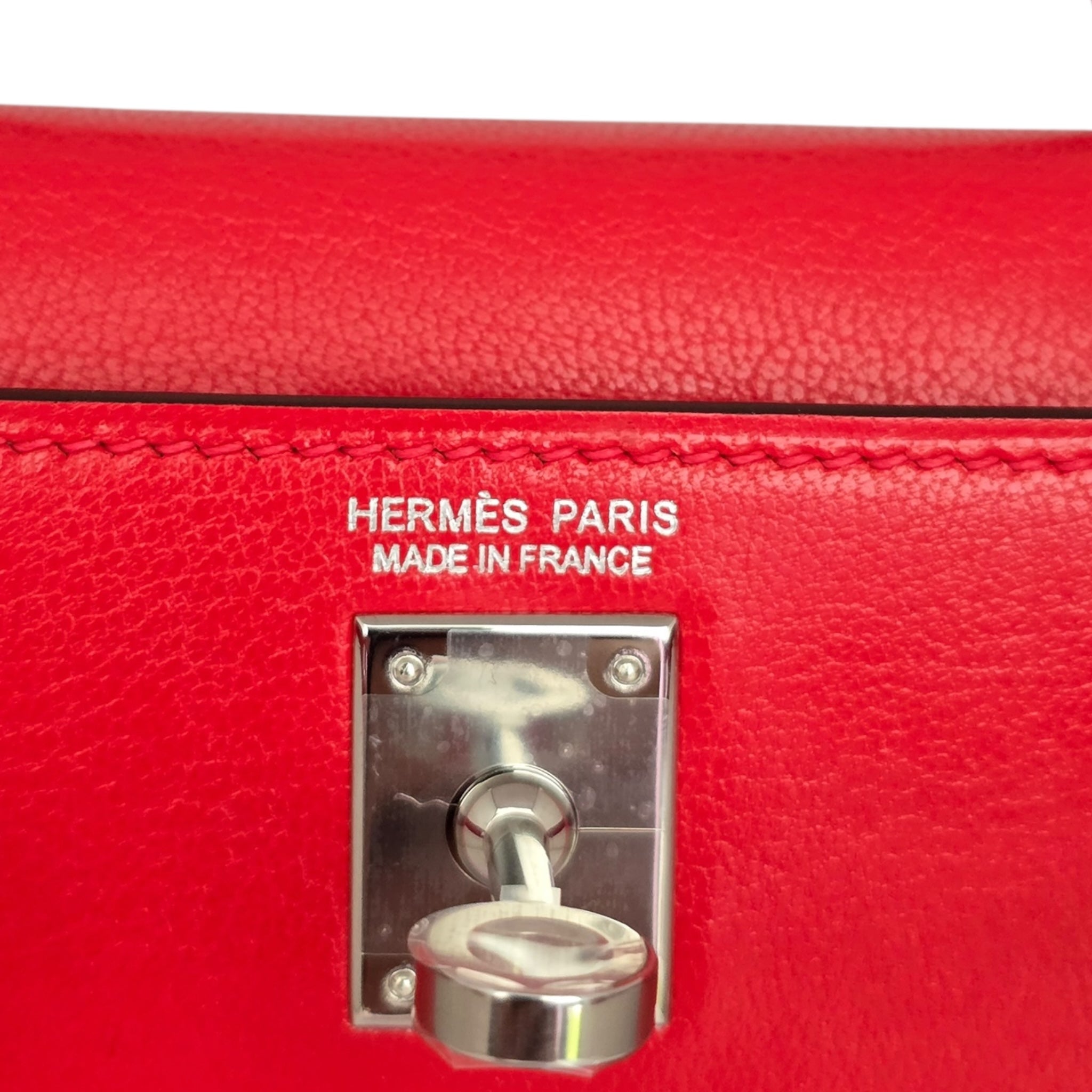Hermes Mini Kelly II Rouge De Coeur Chèvre Chamkila Palladium Hardware HERMES