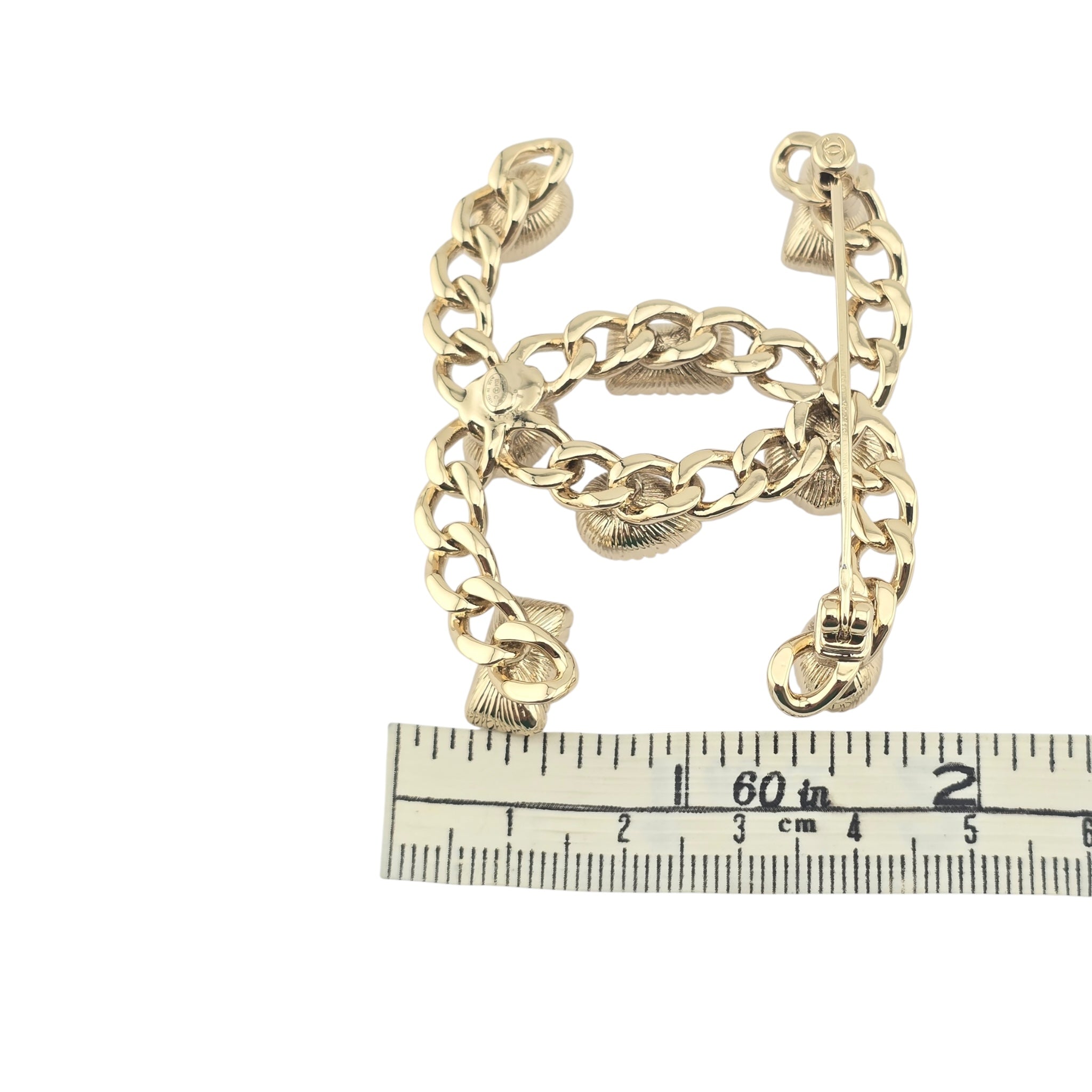 Chanel CC Gold Crystal Brooch 2024 CHANEL