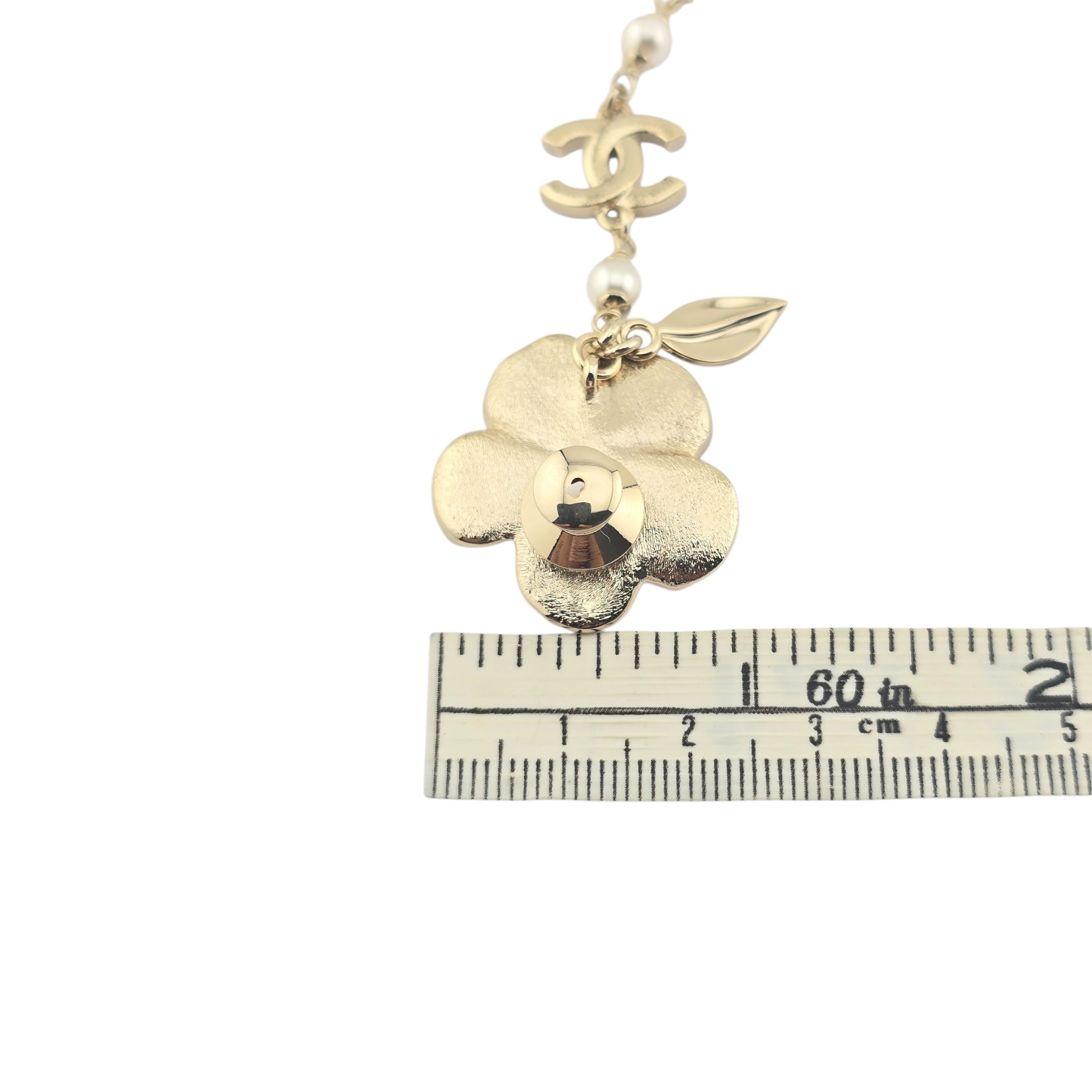 Chanel CC Camelia Chain Gold Brooch 2024 CHANEL