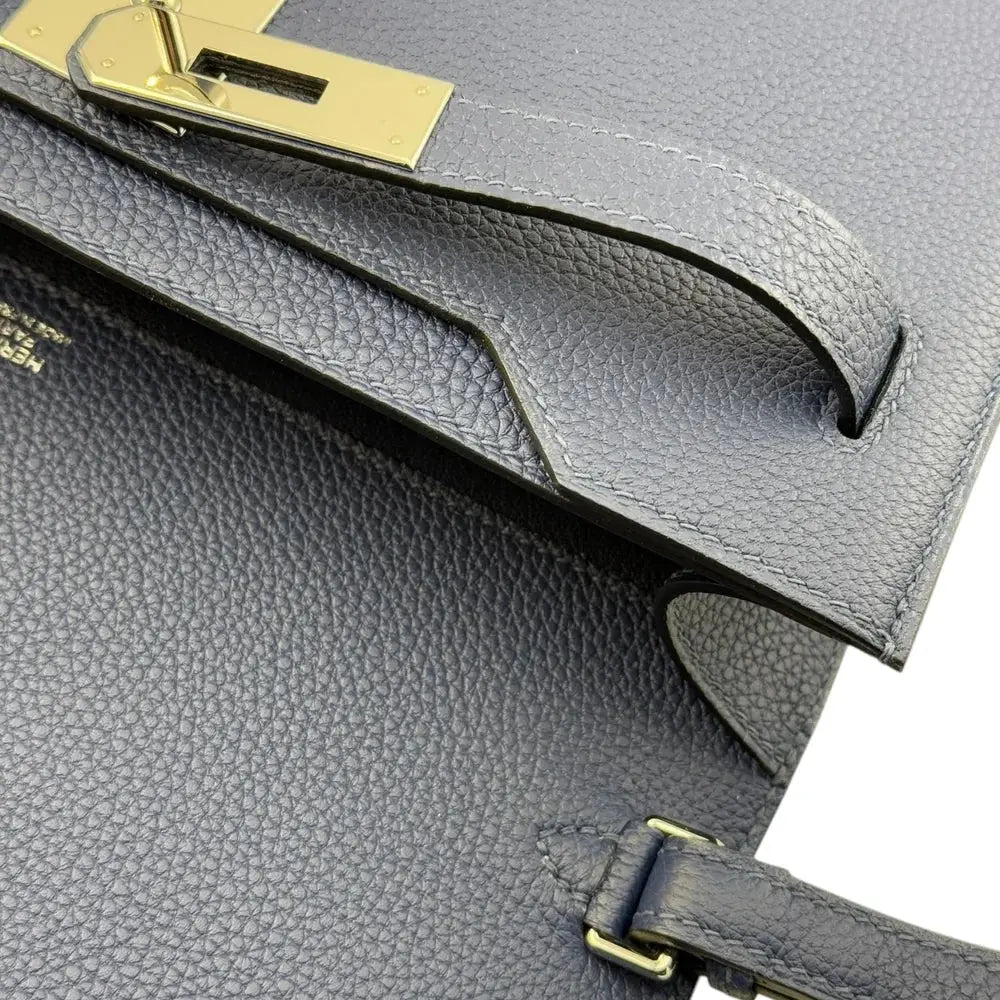 Hermès Kelly Depeches 25 Bleu Saphir Togo PHW HERMES