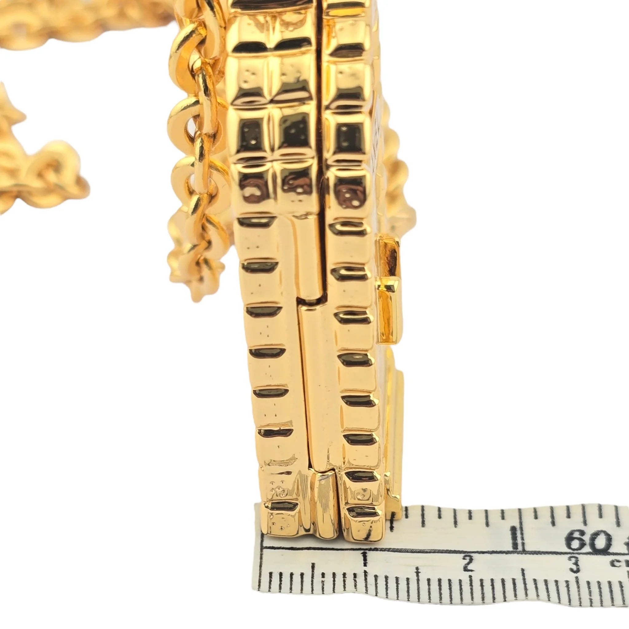 Chanel CC Metal 31 Rue Cambon Door Long Necklace Gold B22 CHANEL
