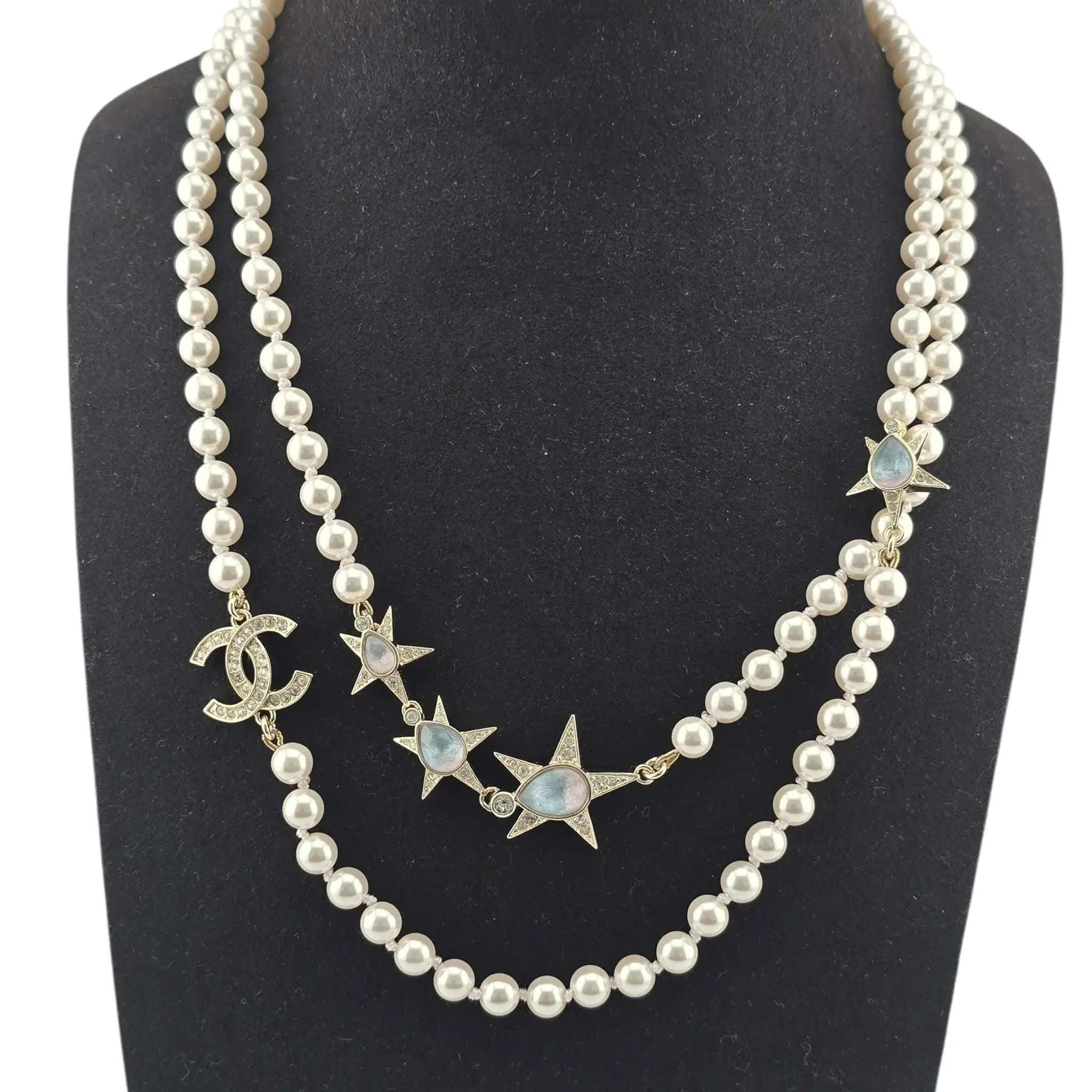Chanel CC Long Faux Pearl Necklace 2023 CHANEL