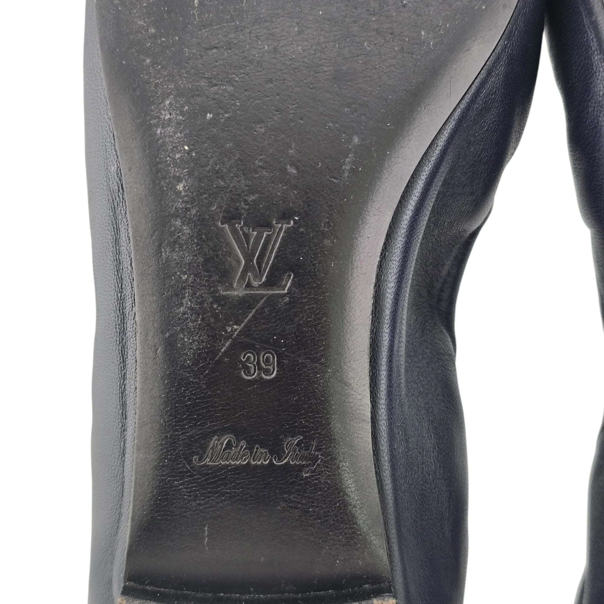 Louis Vuitton LV Flirty Navy Blue Python Ballet Flats 39 LOUIS VUITTON