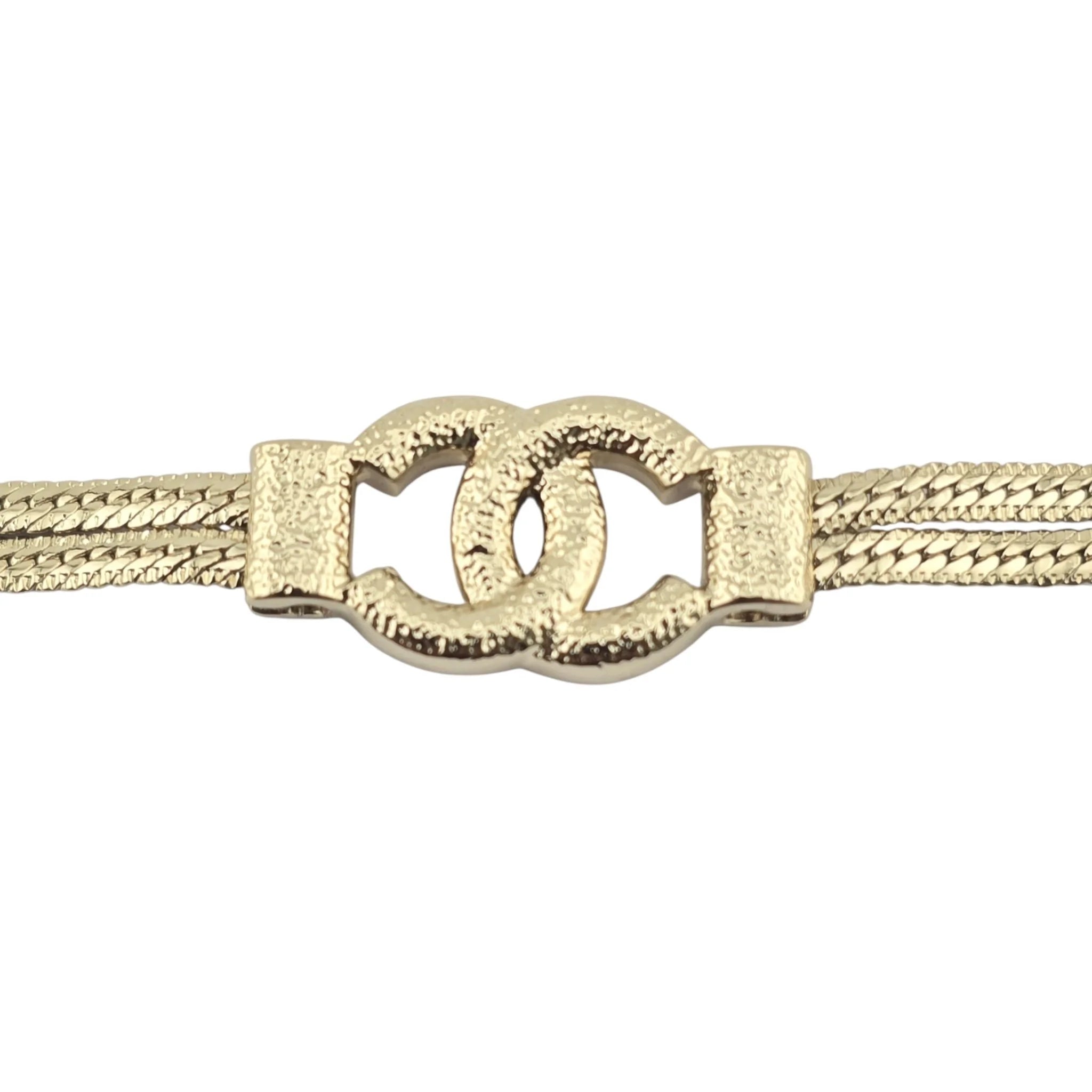 Chanel CC Choker Multi-Strand Gold Necklace 2024 CHANEL