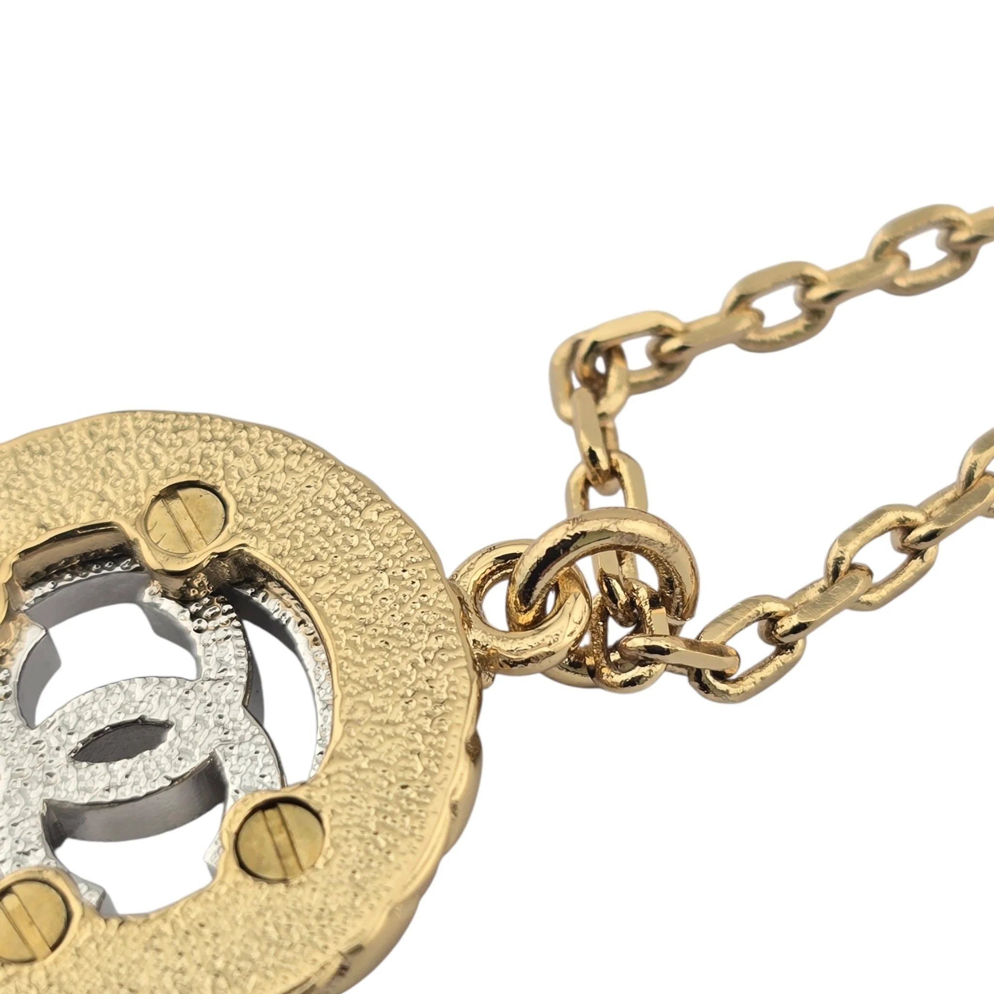 Chanel CC Round Gold Necklace 2025 CHANEL