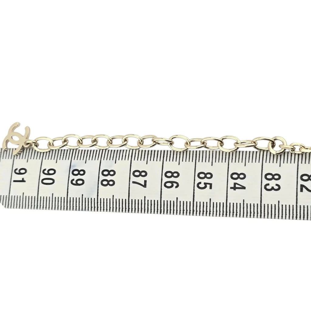 Chanel CC Long Necklace Gold Metal Floral Necklace 2025 CHANEL